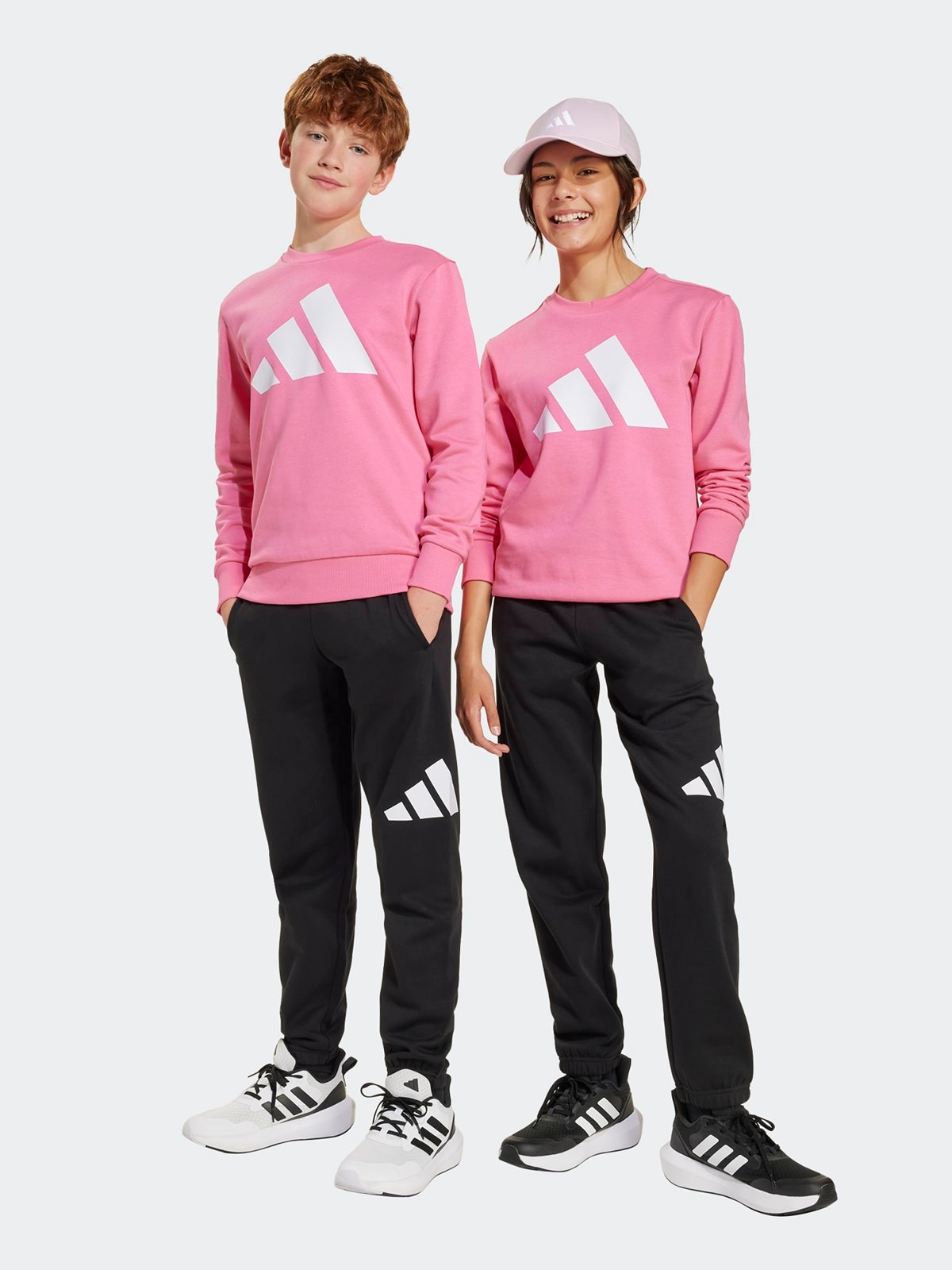 adidas Big Logo Fleece Jog Sett 240 Junior Rosa