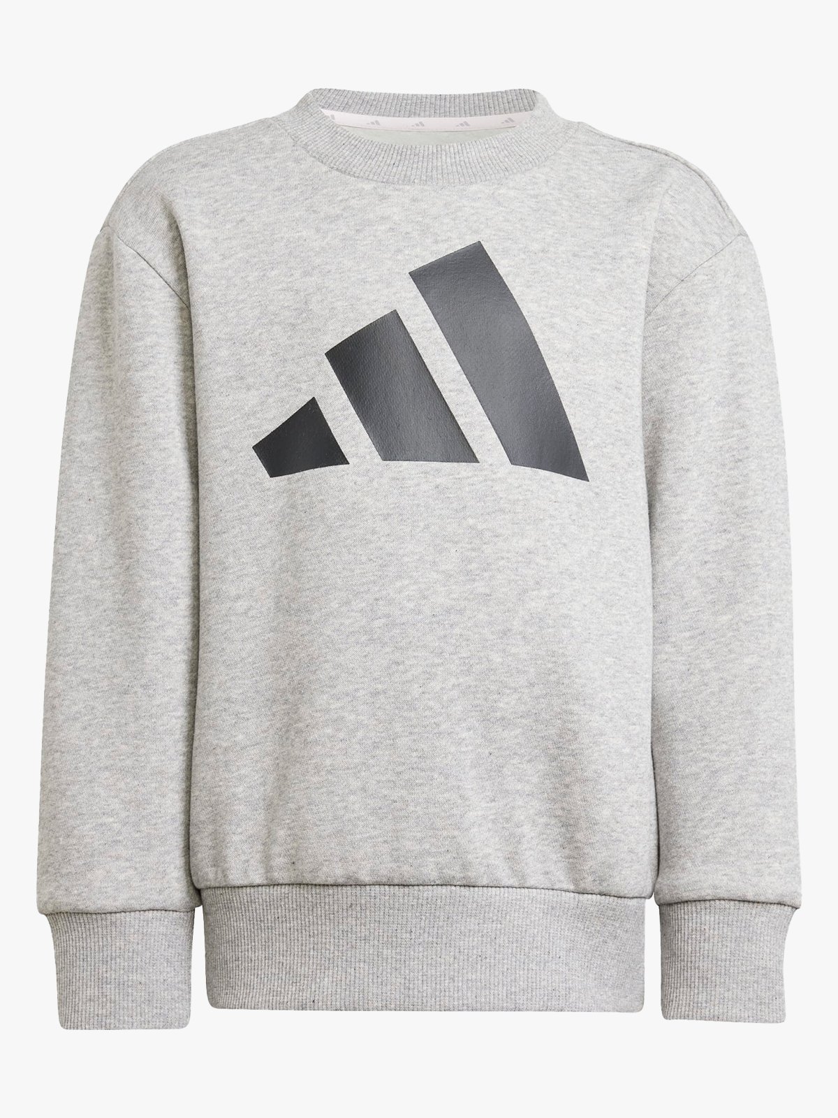 adidas Big Logo Fleece Jog Sett Kids Grey / Black