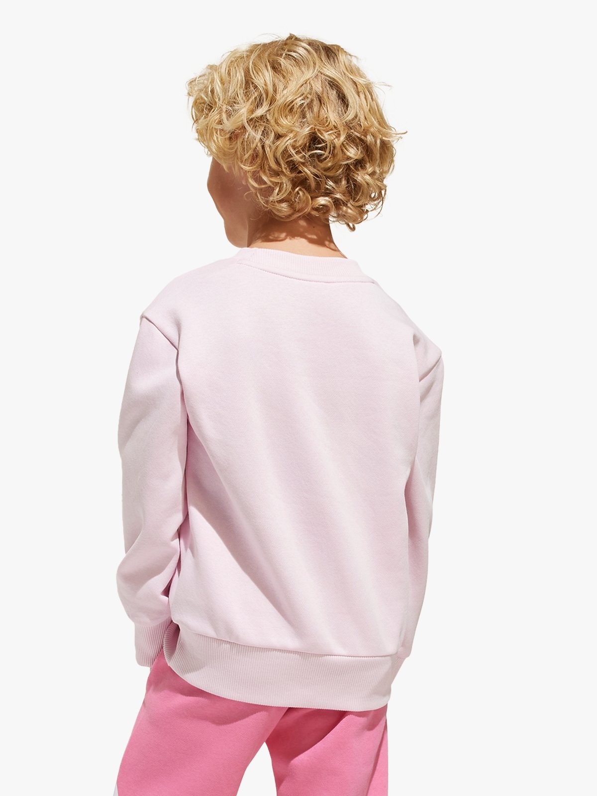 adidas Big Logo Fleece Jog Sett Kids CLPINK/WHITE