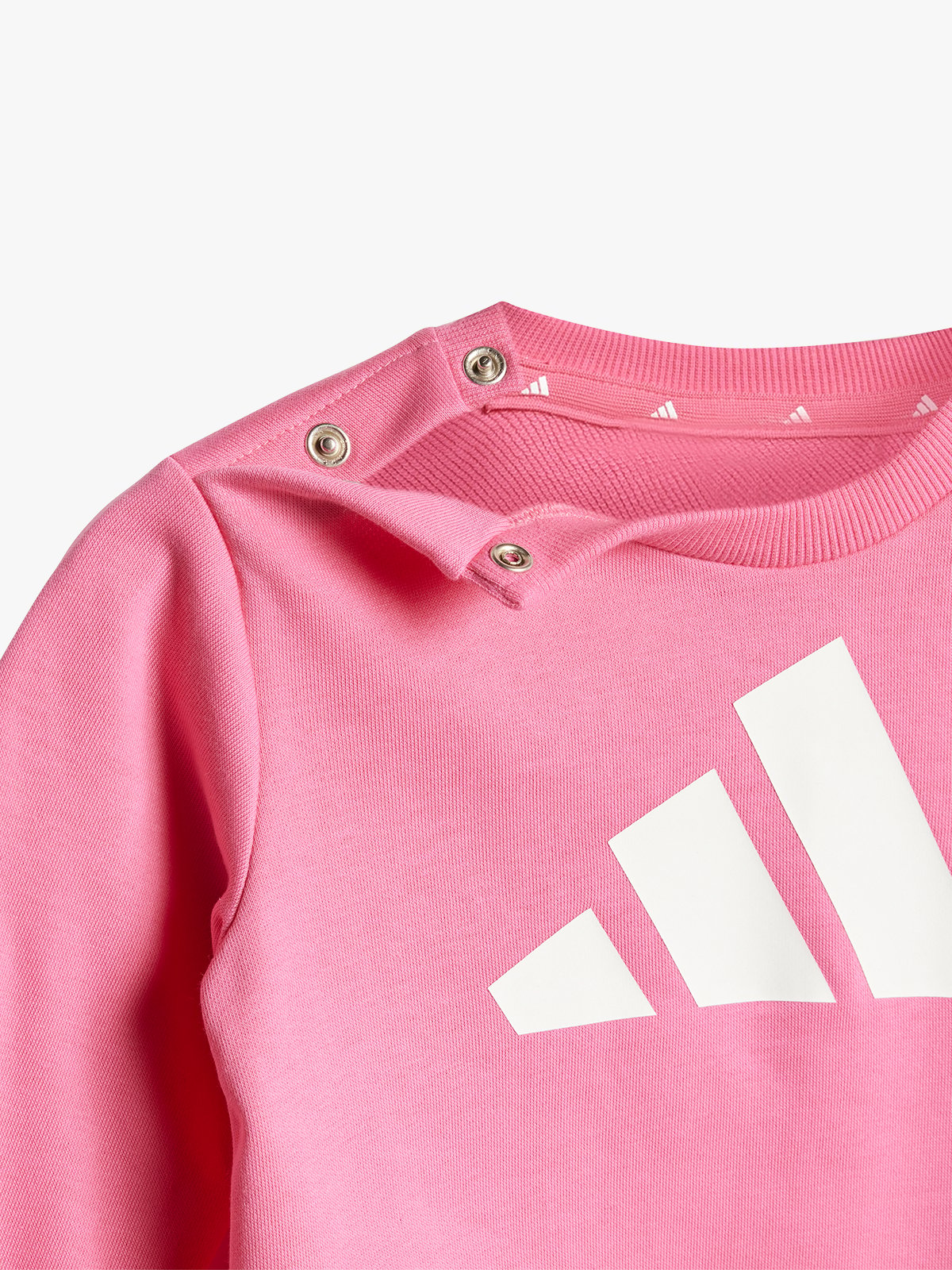 adidas Big Logo French Terry Jog Sett PNKFUS/WHITE