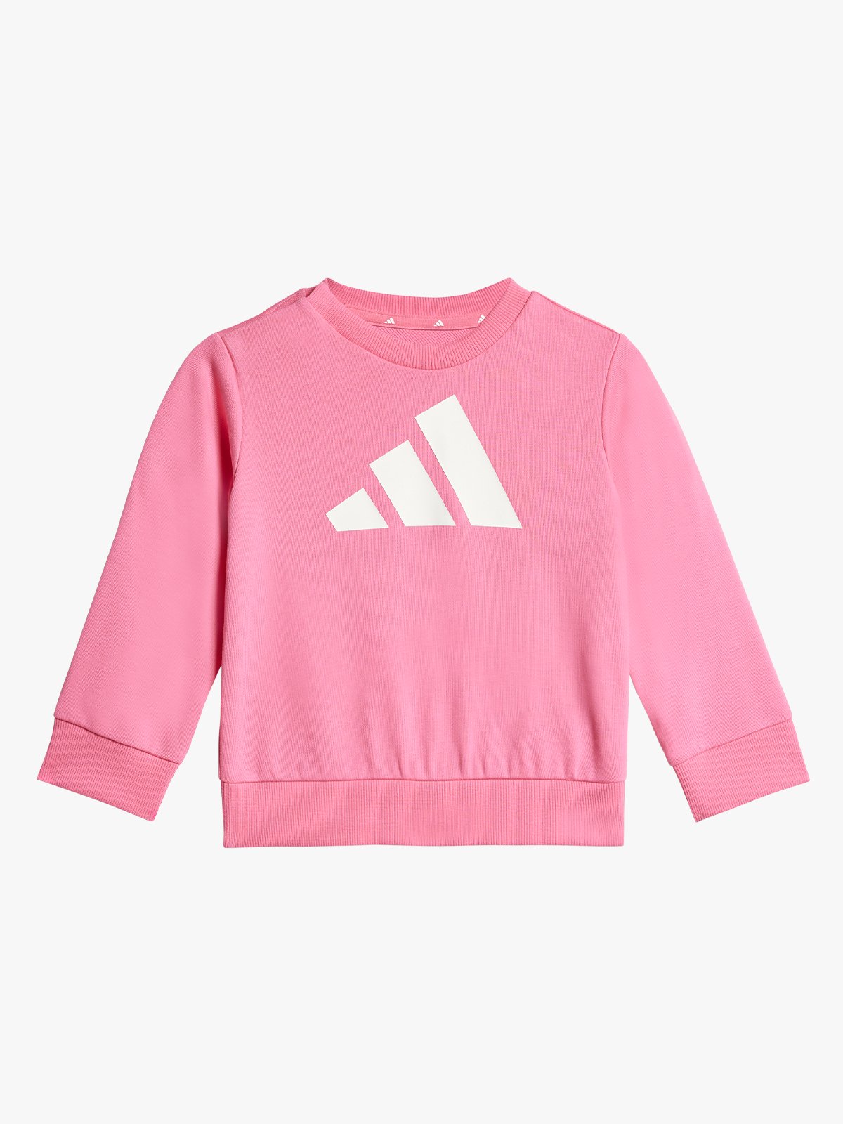 adidas Big Logo French Terry Jog Sett PNKFUS/WHITE