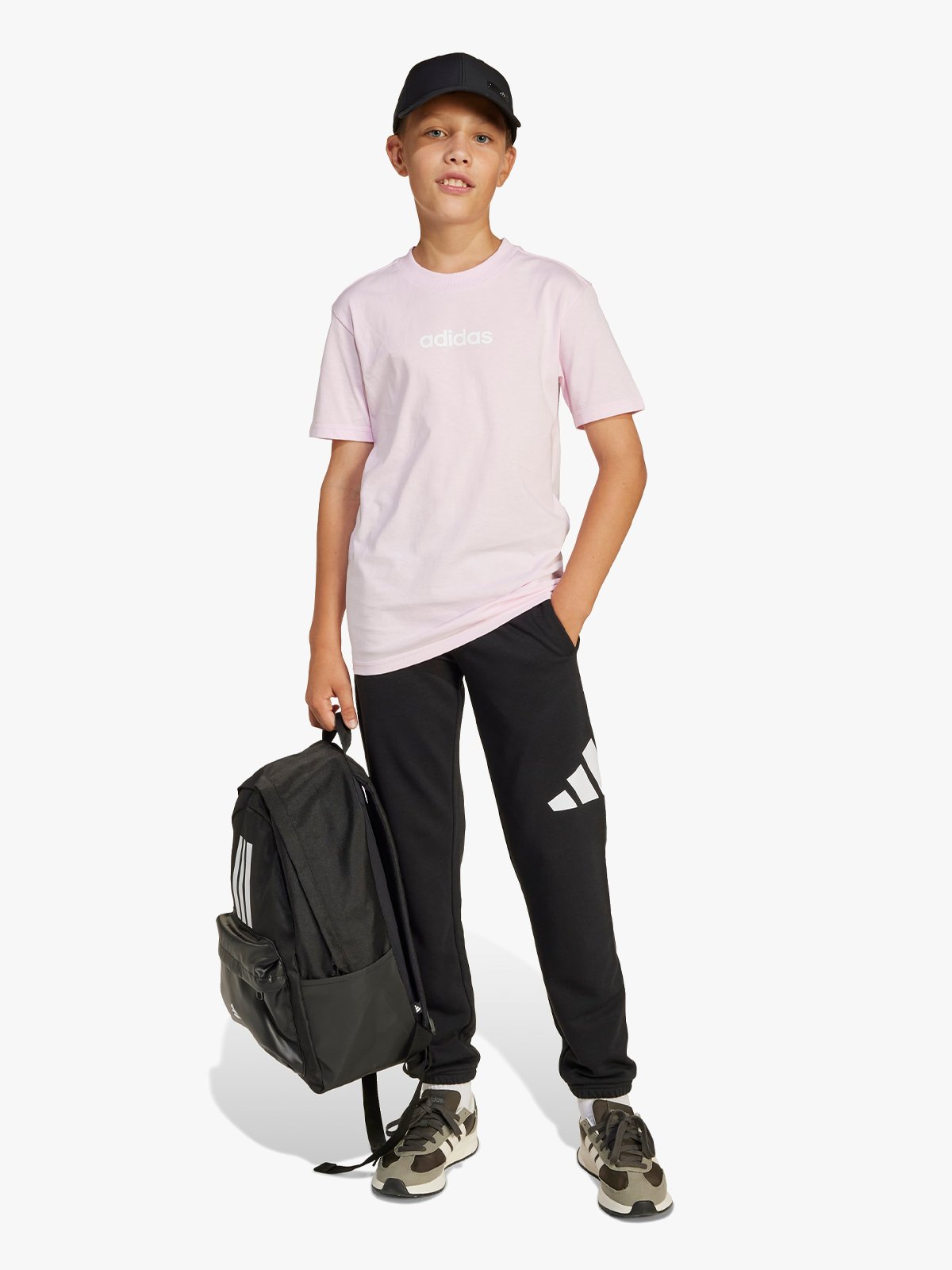 adidas Big Logo French Terry Pant 280 Kids Black / White