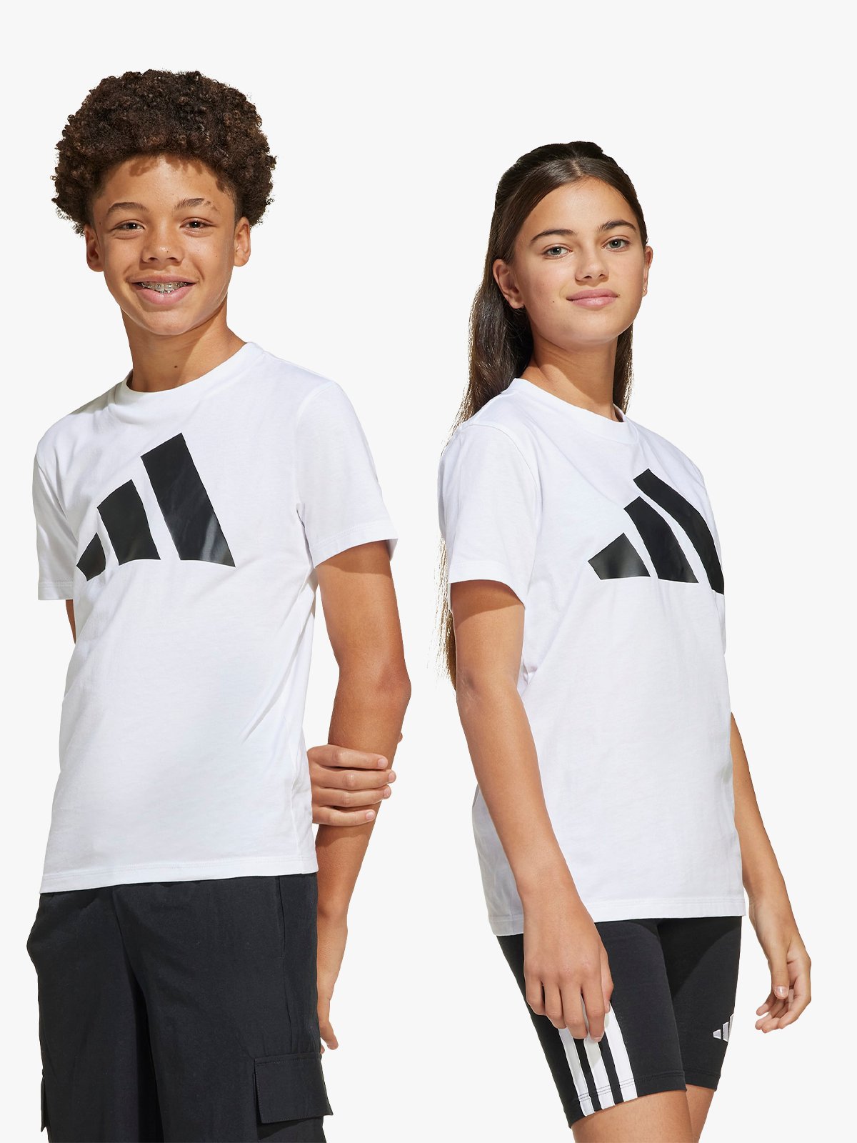 adidas Big Logo Tee 160 Junior White / Black