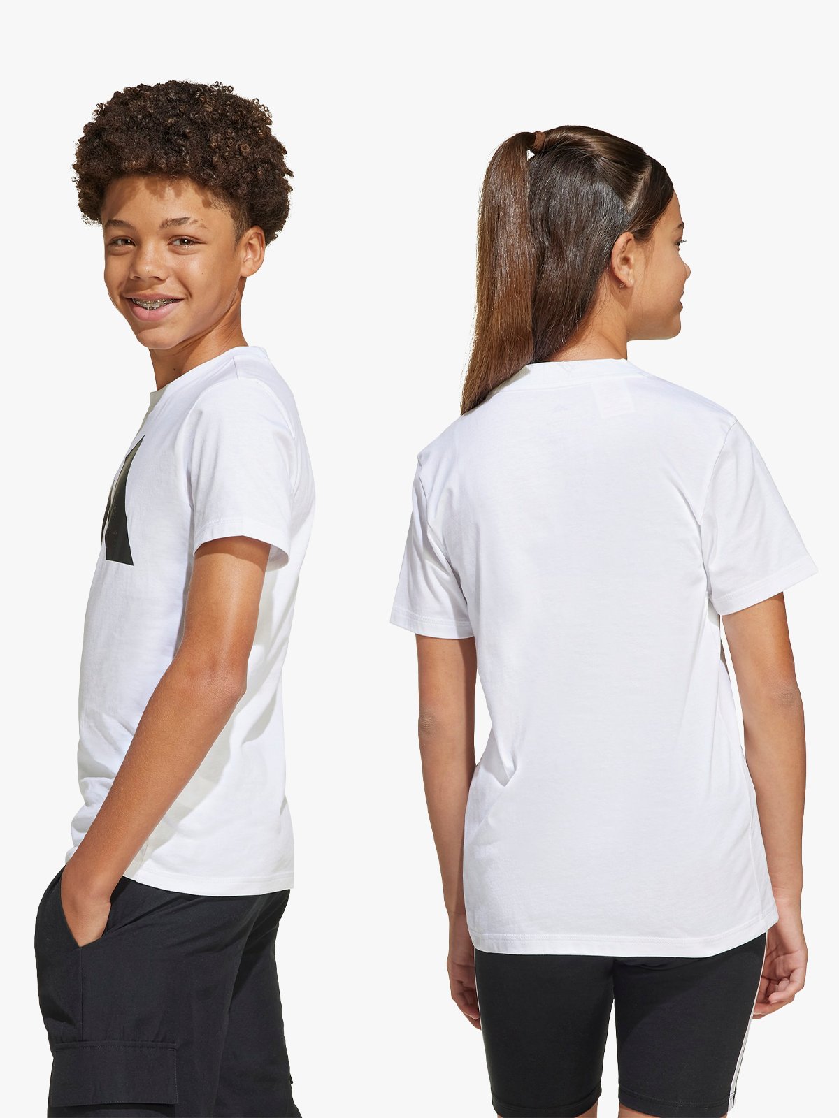 adidas Big Logo Tee 160 Junior White / Black