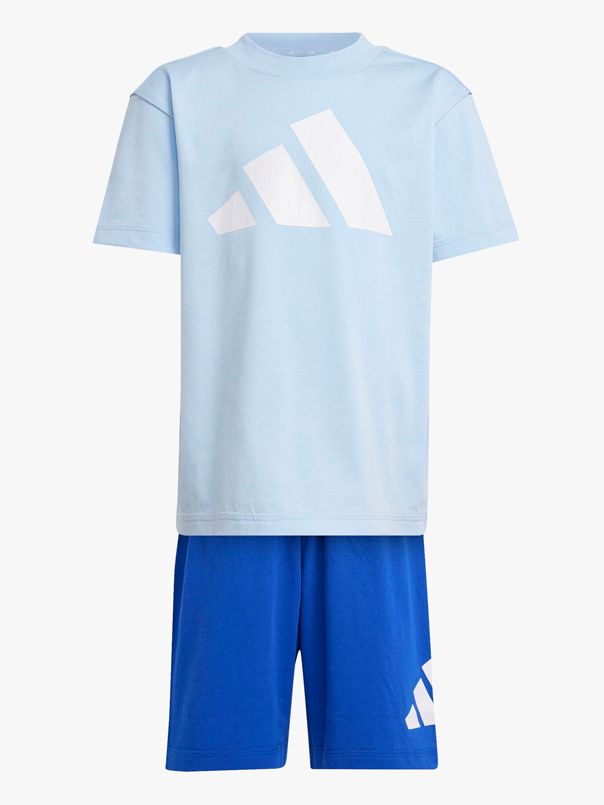 adidas Big Logo Tee-Set 160 Kids GLOBLU/WHITE