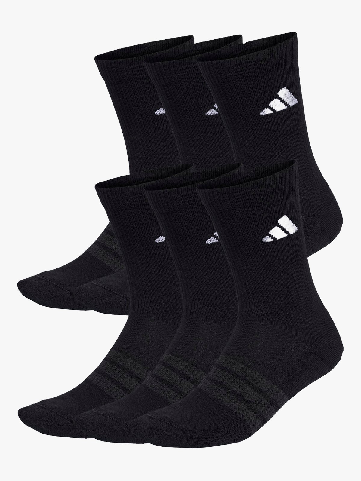 adidas Essentials Crew 6 Pack Black