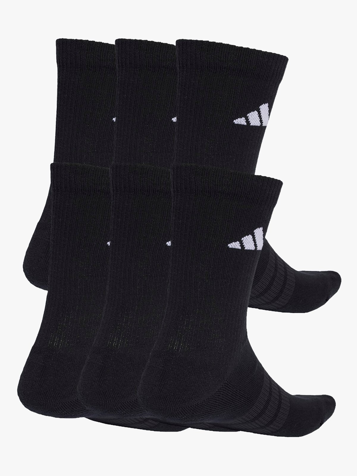 adidas Essentials Crew 6 Pack Black