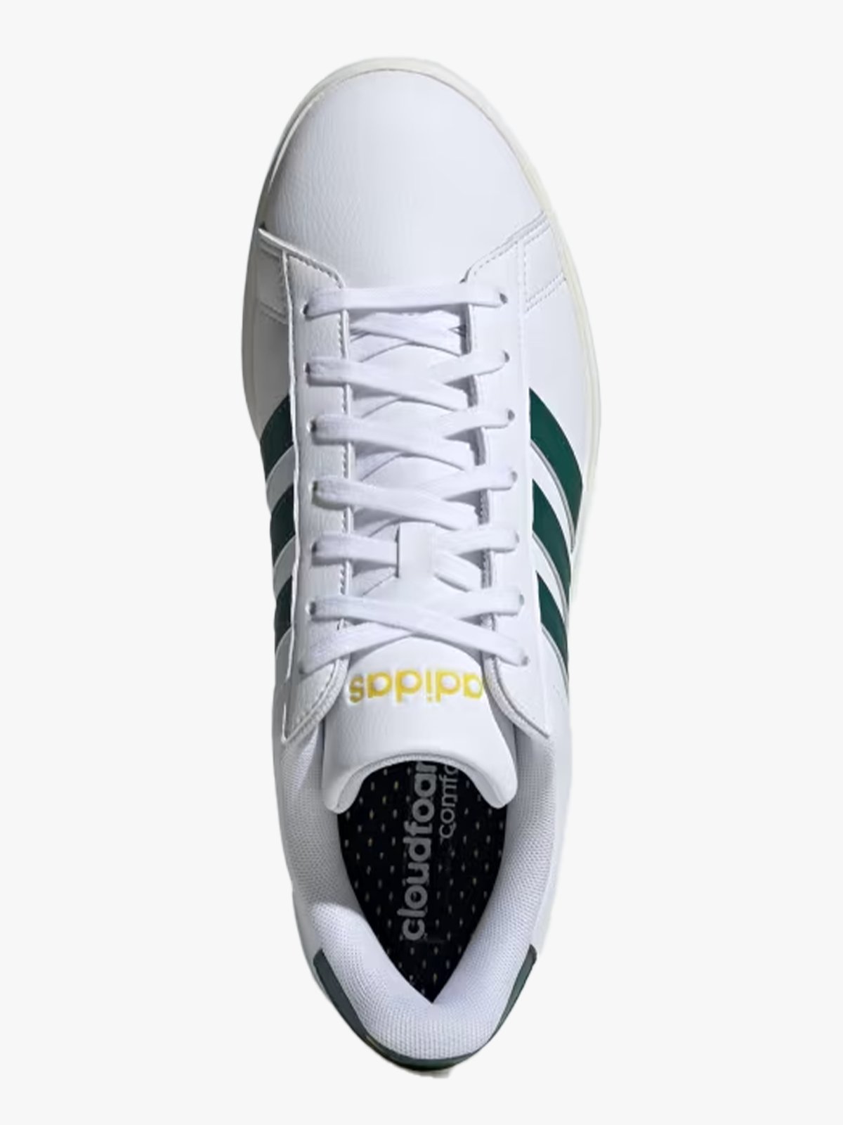 adidas Grand Court 2.0 Cloud White / Collegiate Green / Utility Yellow