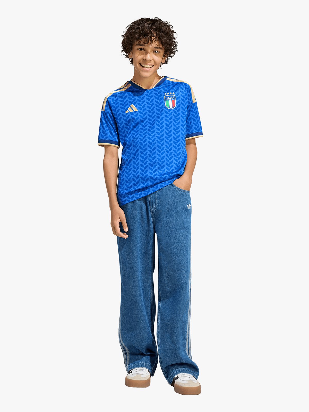 adidas Italy 26 Home Jersey Junior Blå