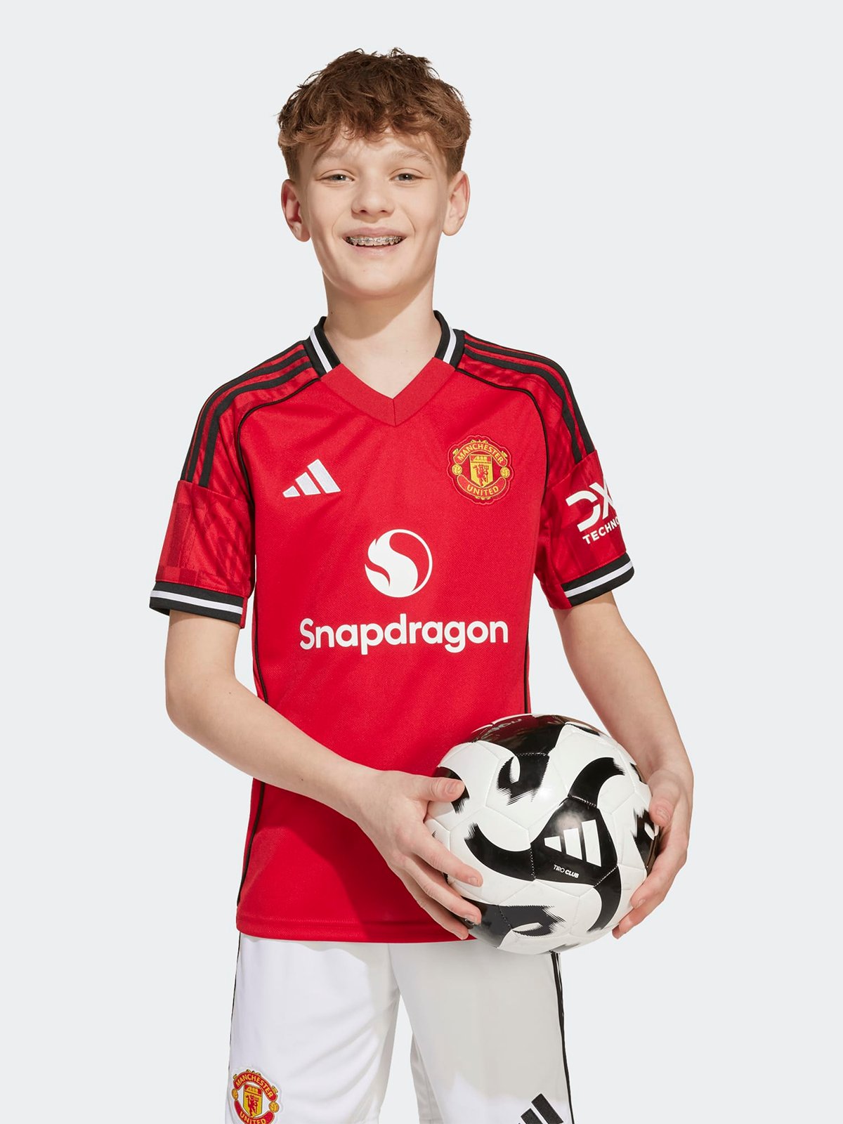 adidas Manchester United 25/26 Home Jersey Junior Rød