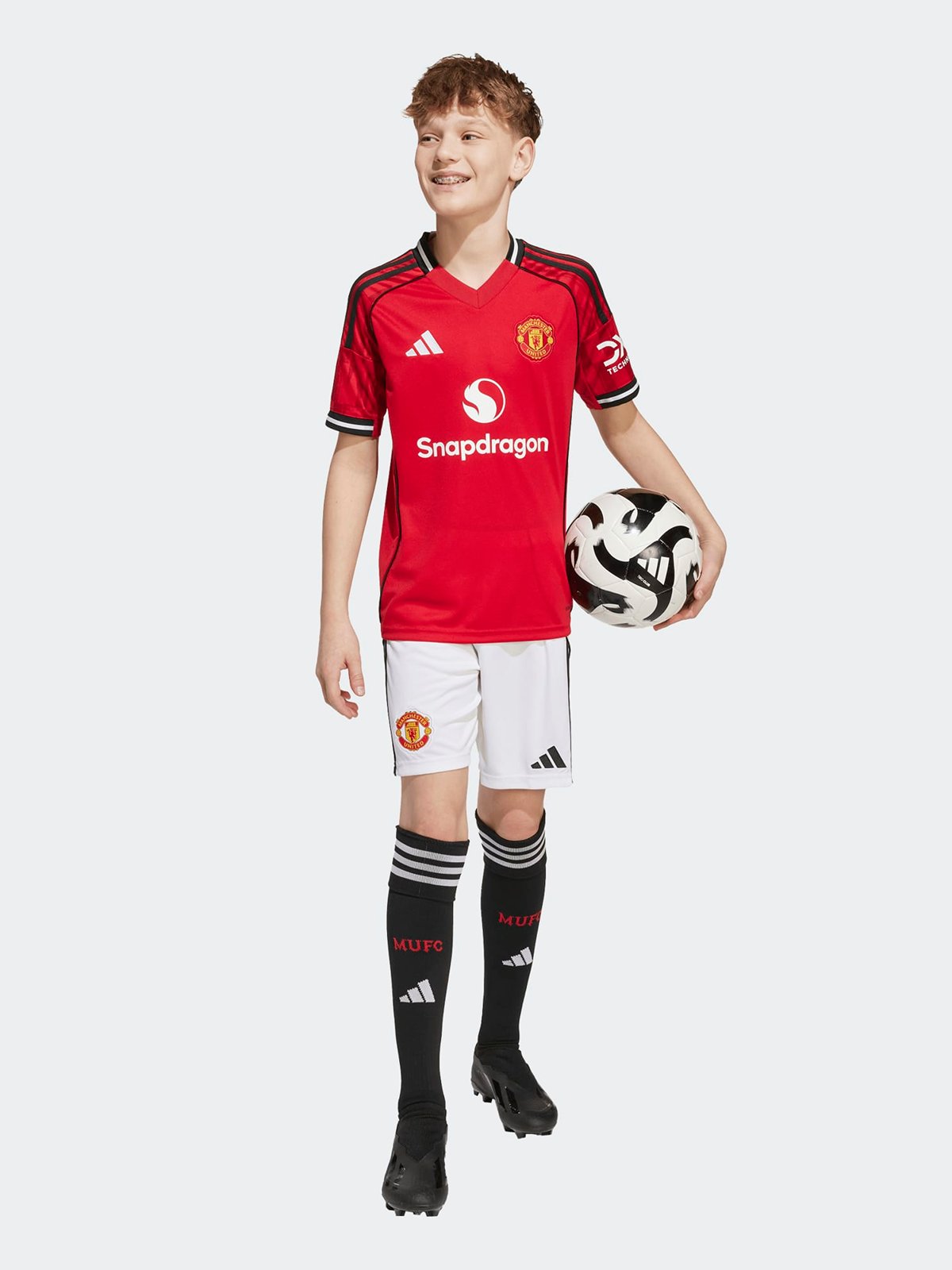adidas Manchester United 25/26 Home Jersey Junior Rød