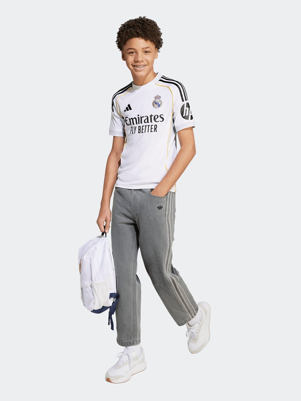 adidas Real Madrid 25/26 Home Jersey Junior Hvit