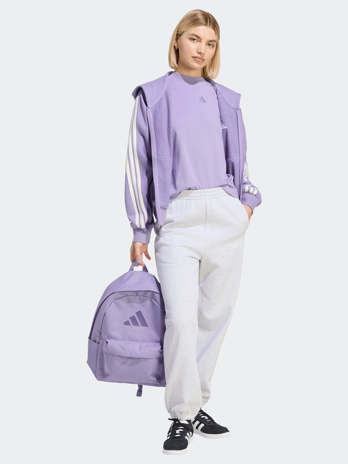 adidas Kit Small Logo Regular Cuffed Pants Grey