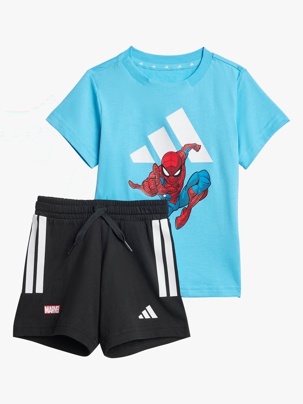 adidas Marvel Spider Man Tee Set Infant BRCYAN/WHITE