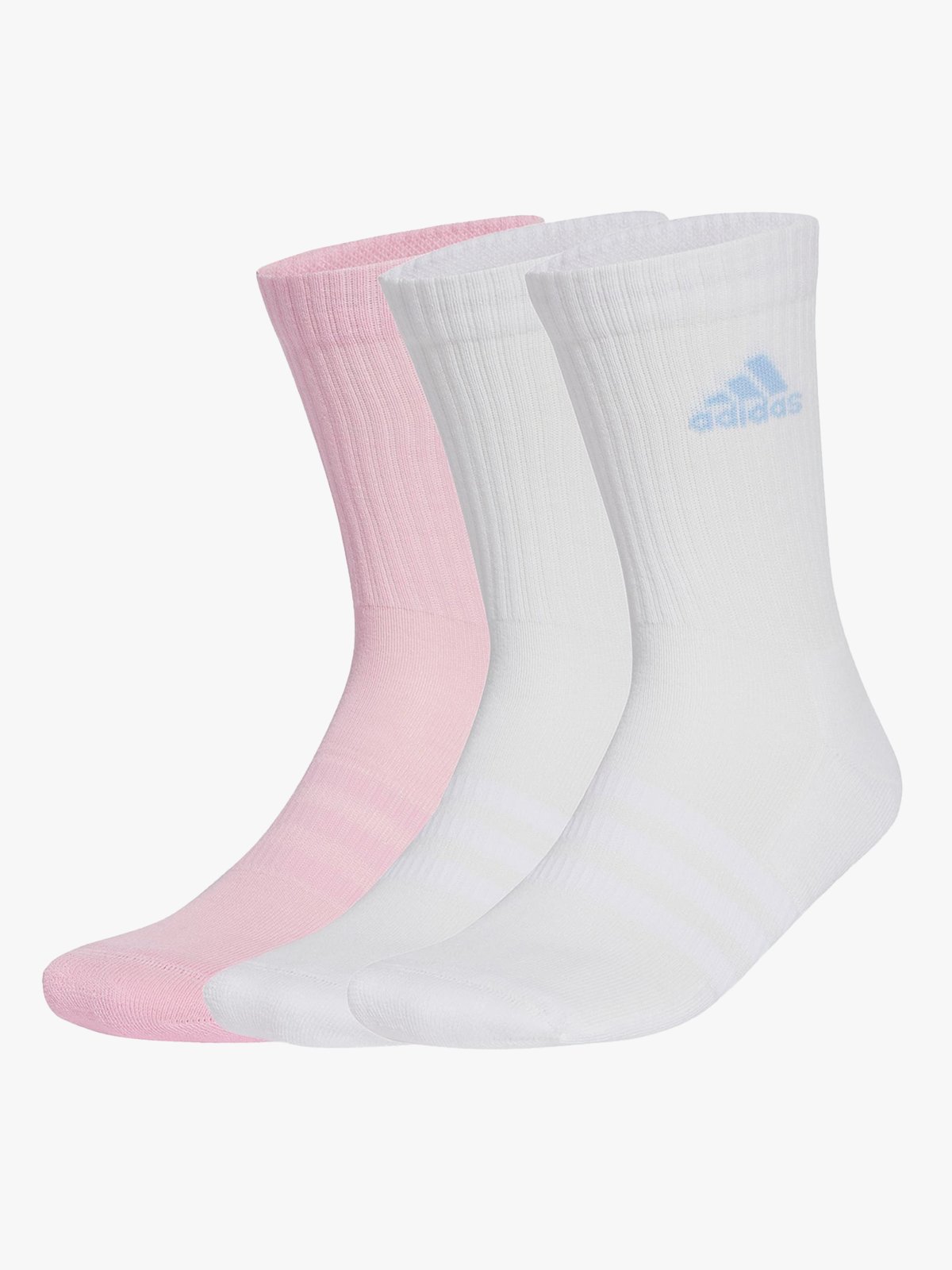 adidas Crew Sock 3PK White / True Pink