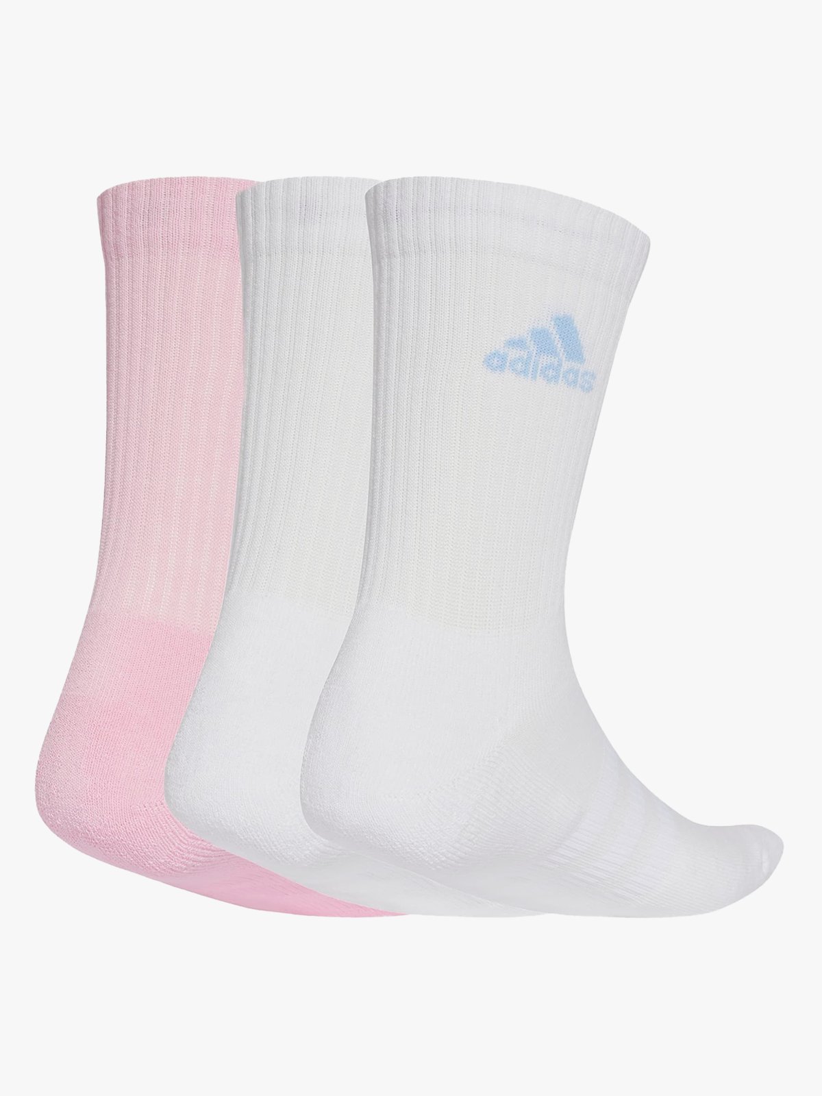 adidas Crew Sock 3PK White / True Pink