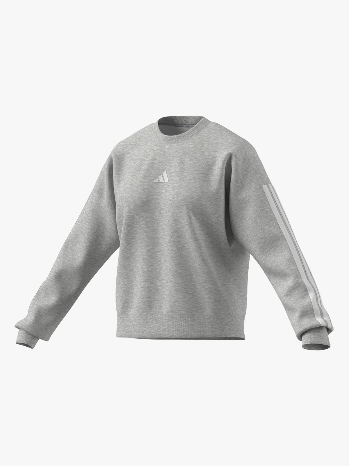 adidas 3-Stripes Fleece Sweater Grey