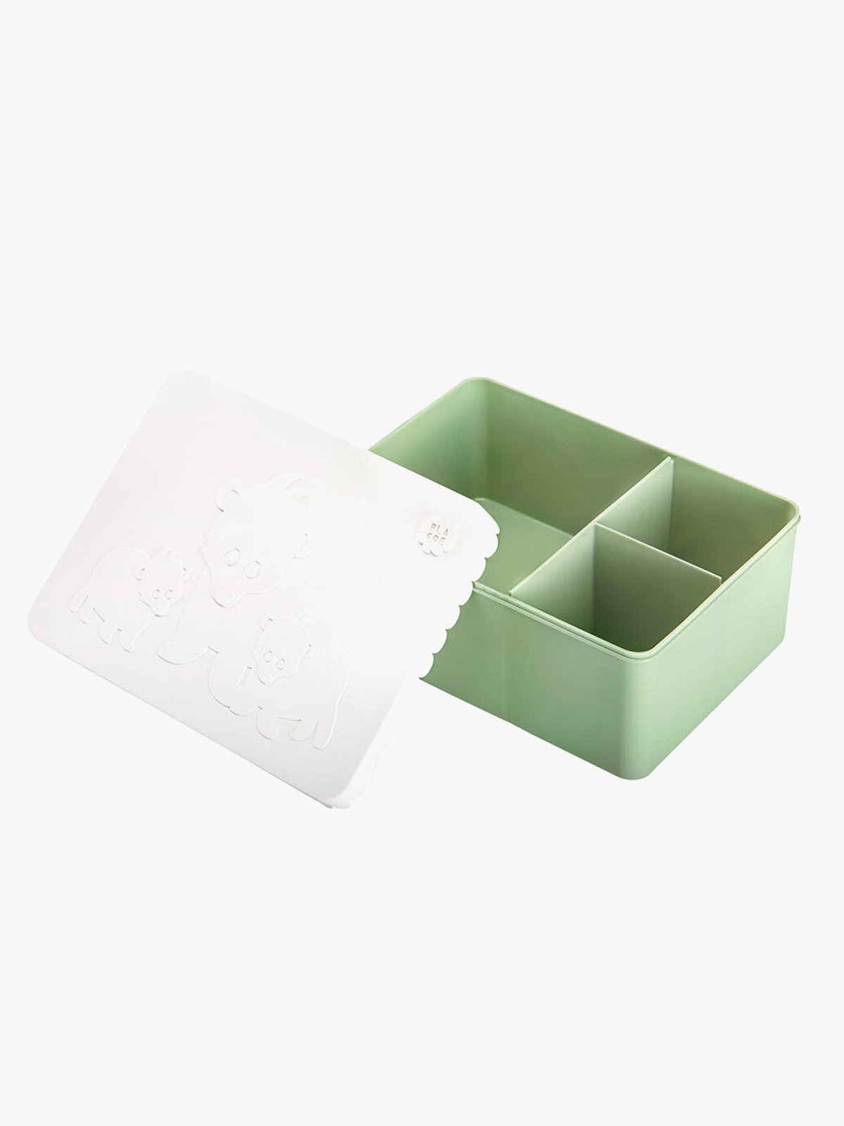 Blafre matboks i plast treroms jørn hvit/lys grønn