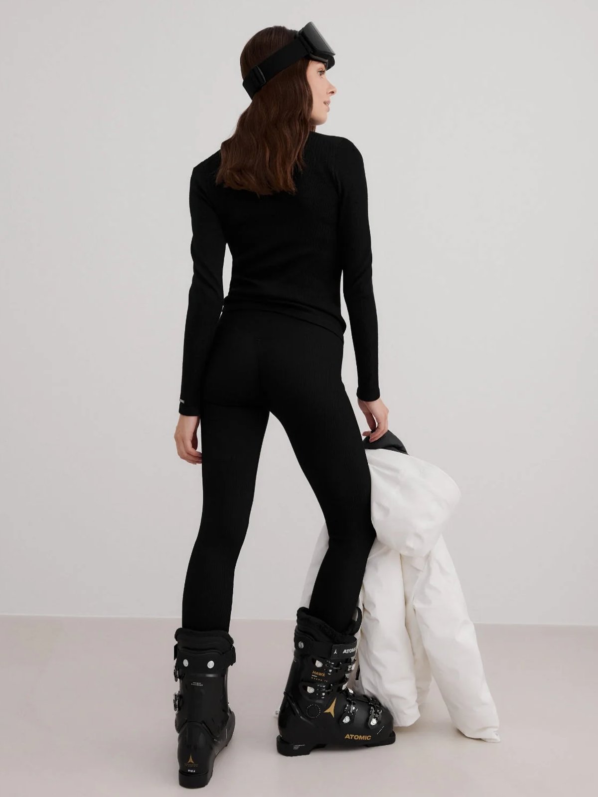 Aim'n Ribbed Wool Leggings Black