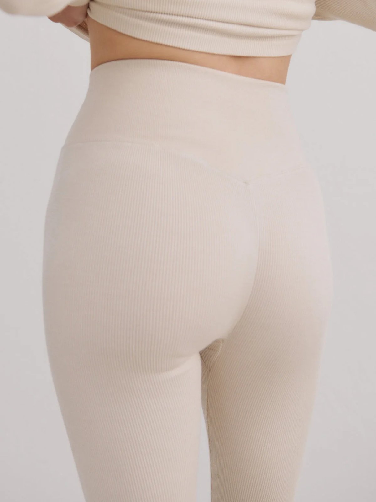 Aim'n Ribbed Wool Leggings Café Au Lait