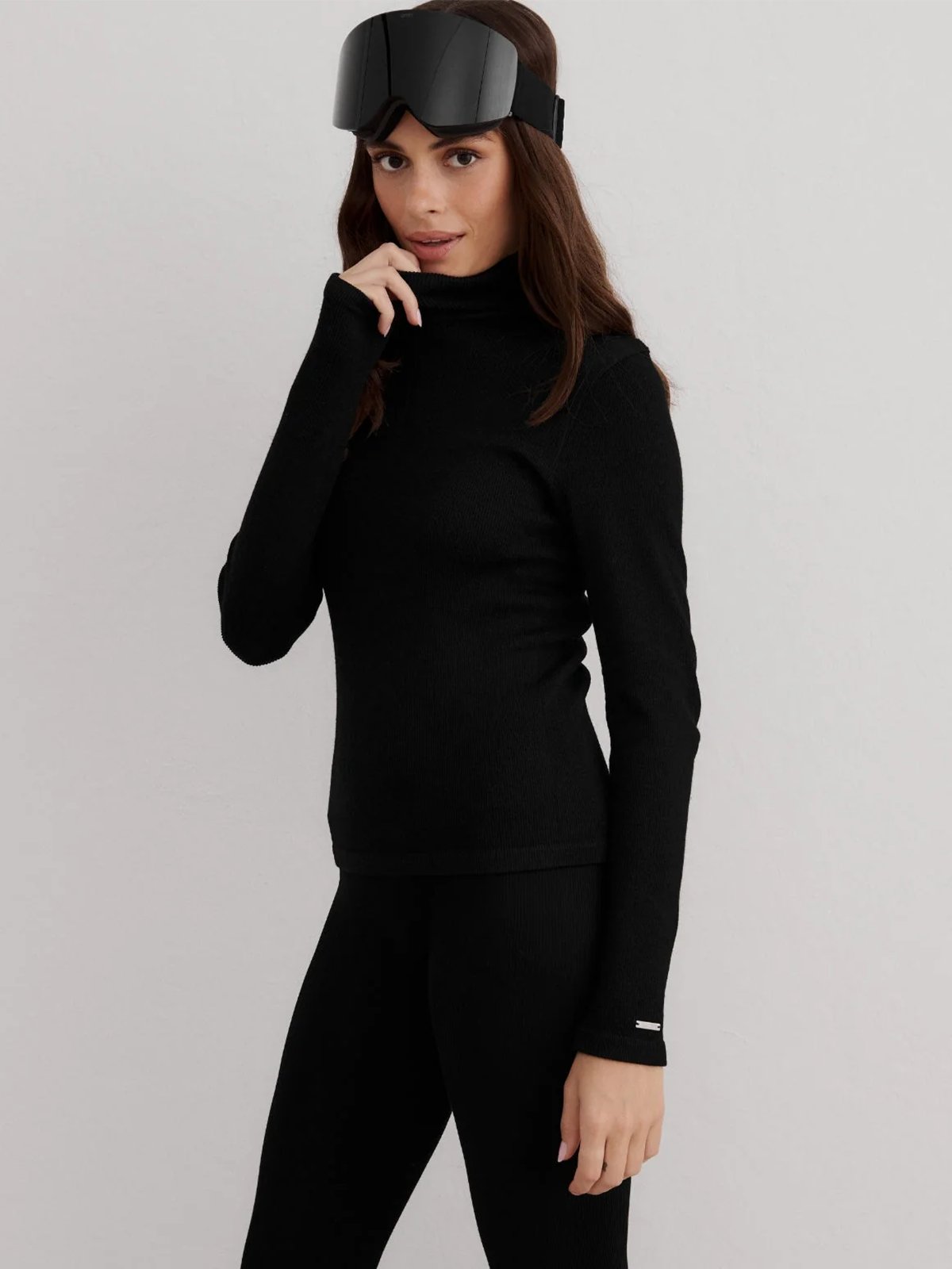 Aim'n Ribbed Wool Half Zip Black