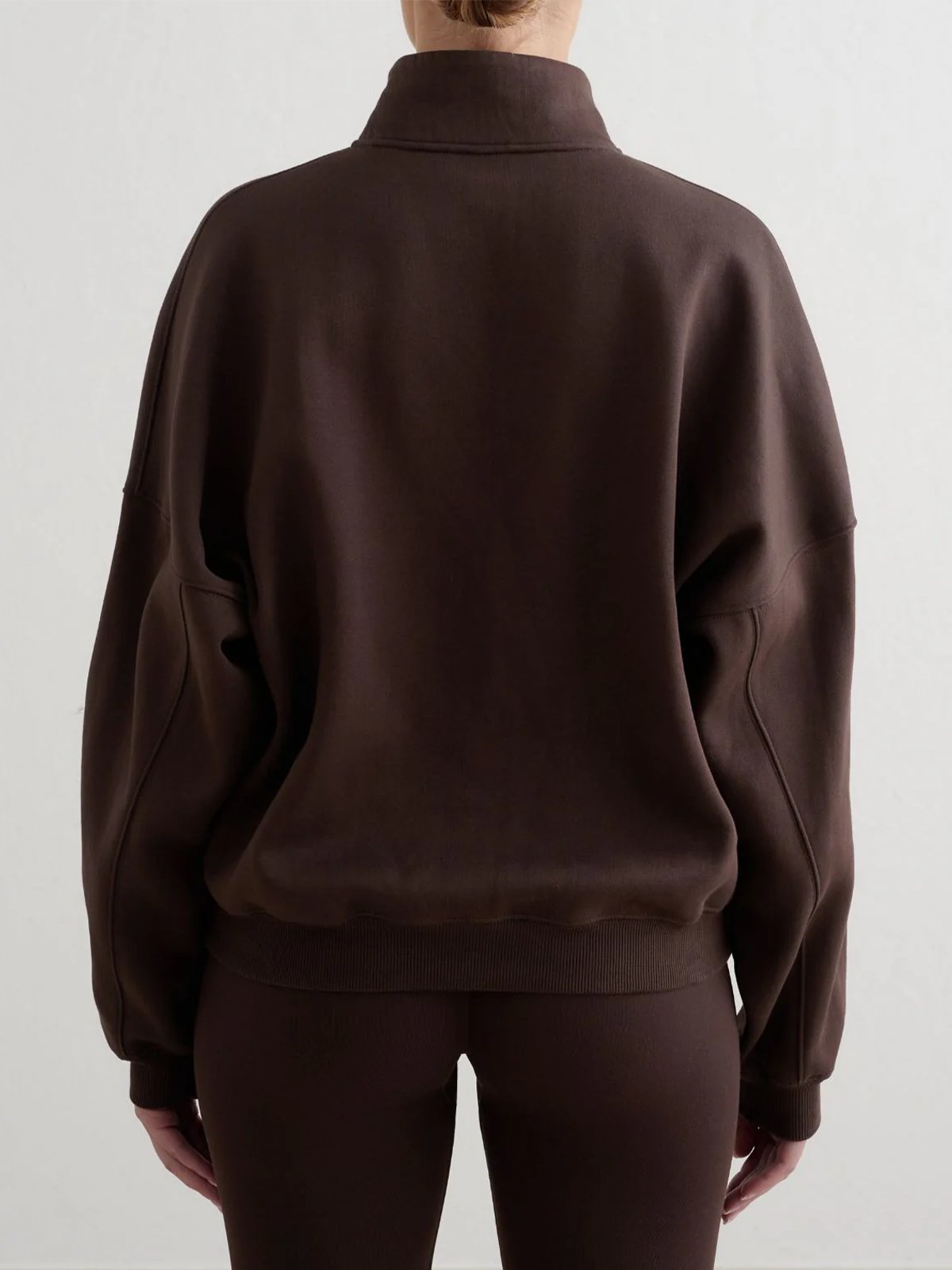 Aim'n Varsity Sweat Half Zip Chocolate
