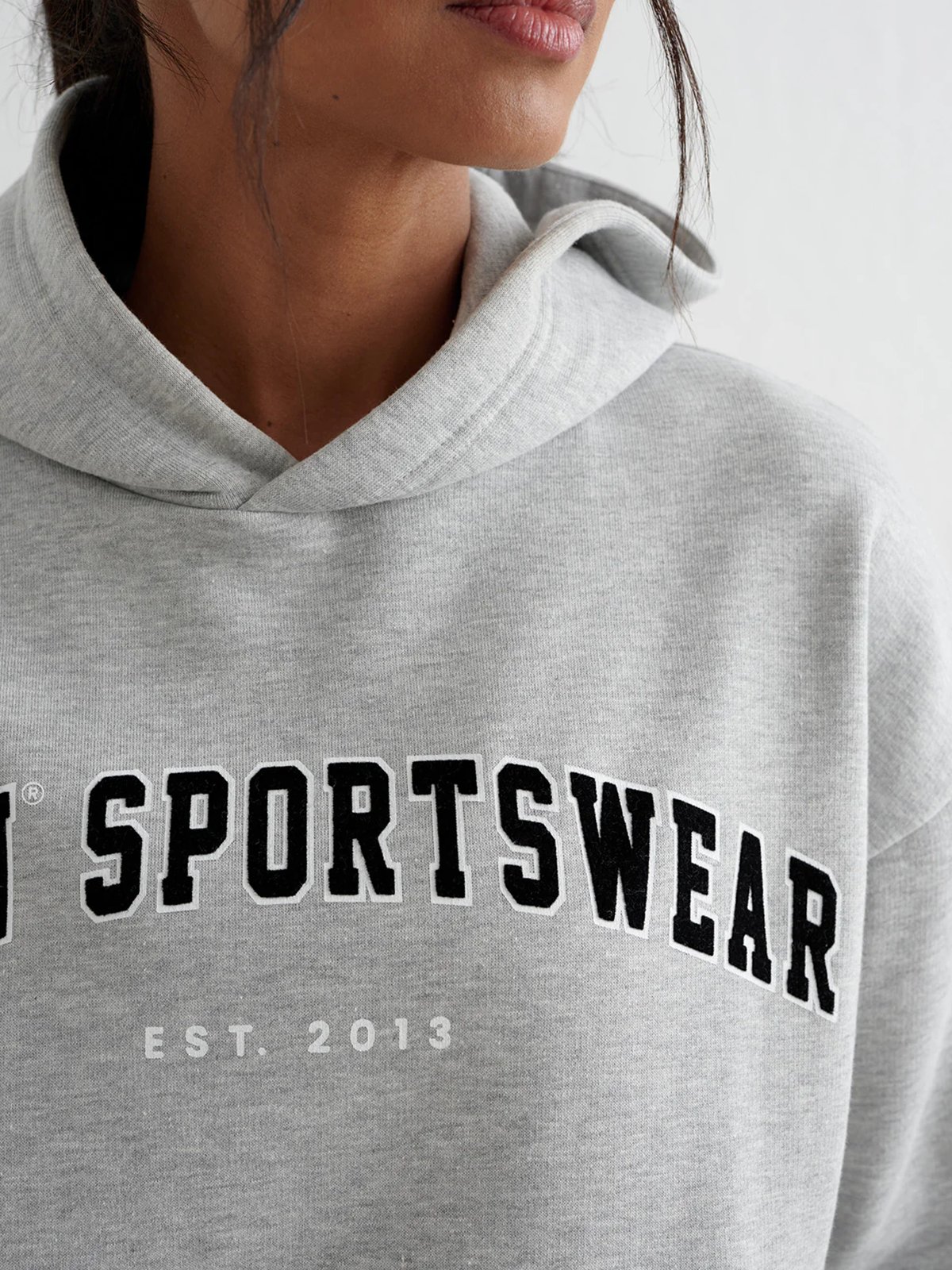 Aim'n Varsity Sweat Hood Grey Melange