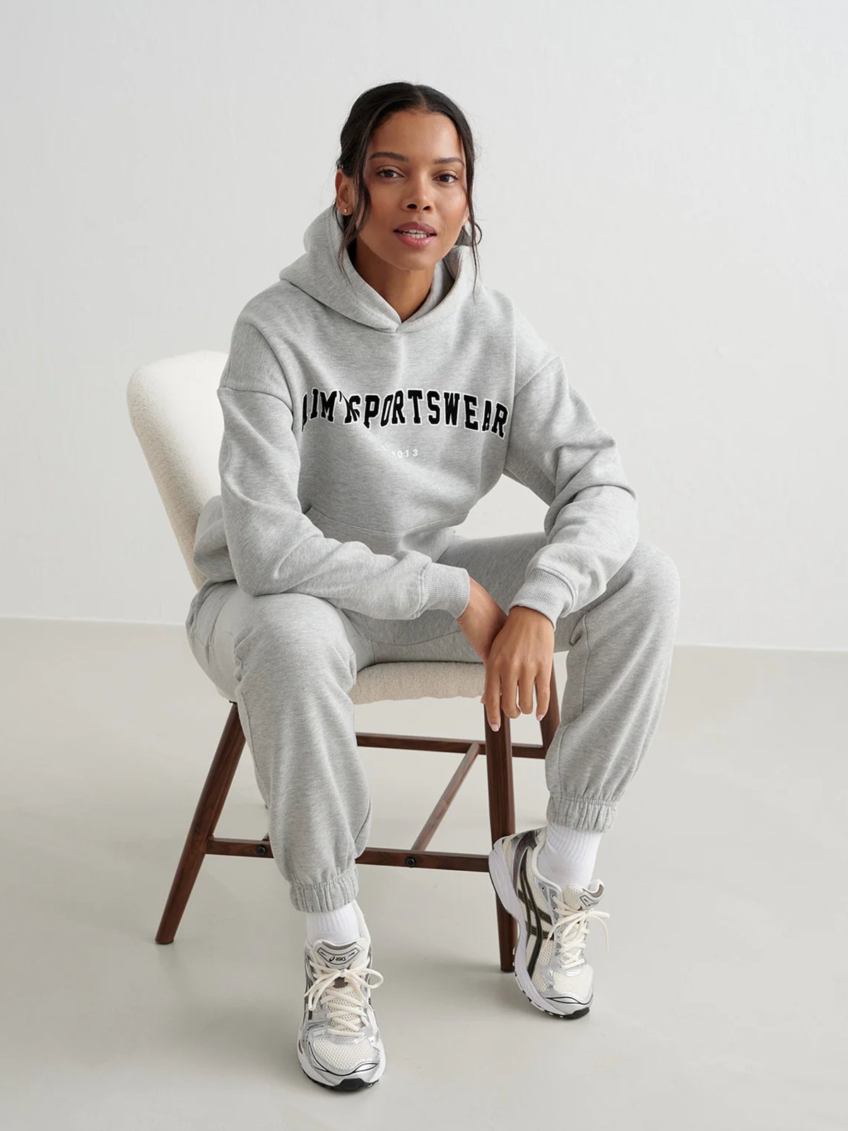 Aim'n Varsity Sweat Hood Grey Melange