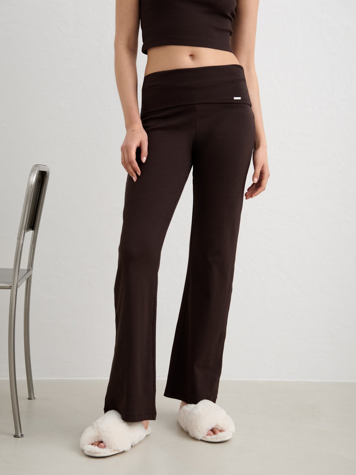 Aim'n Ease Ribbed Pants Chocolate