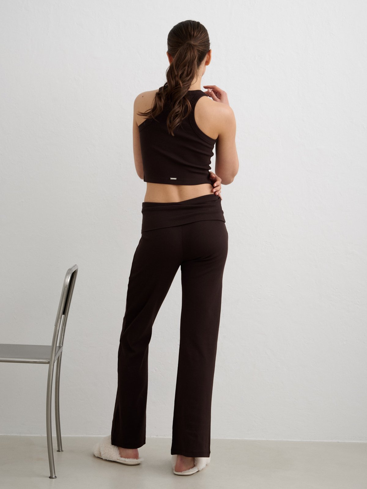 Aim'n Ease Ribbed Pants Chocolate