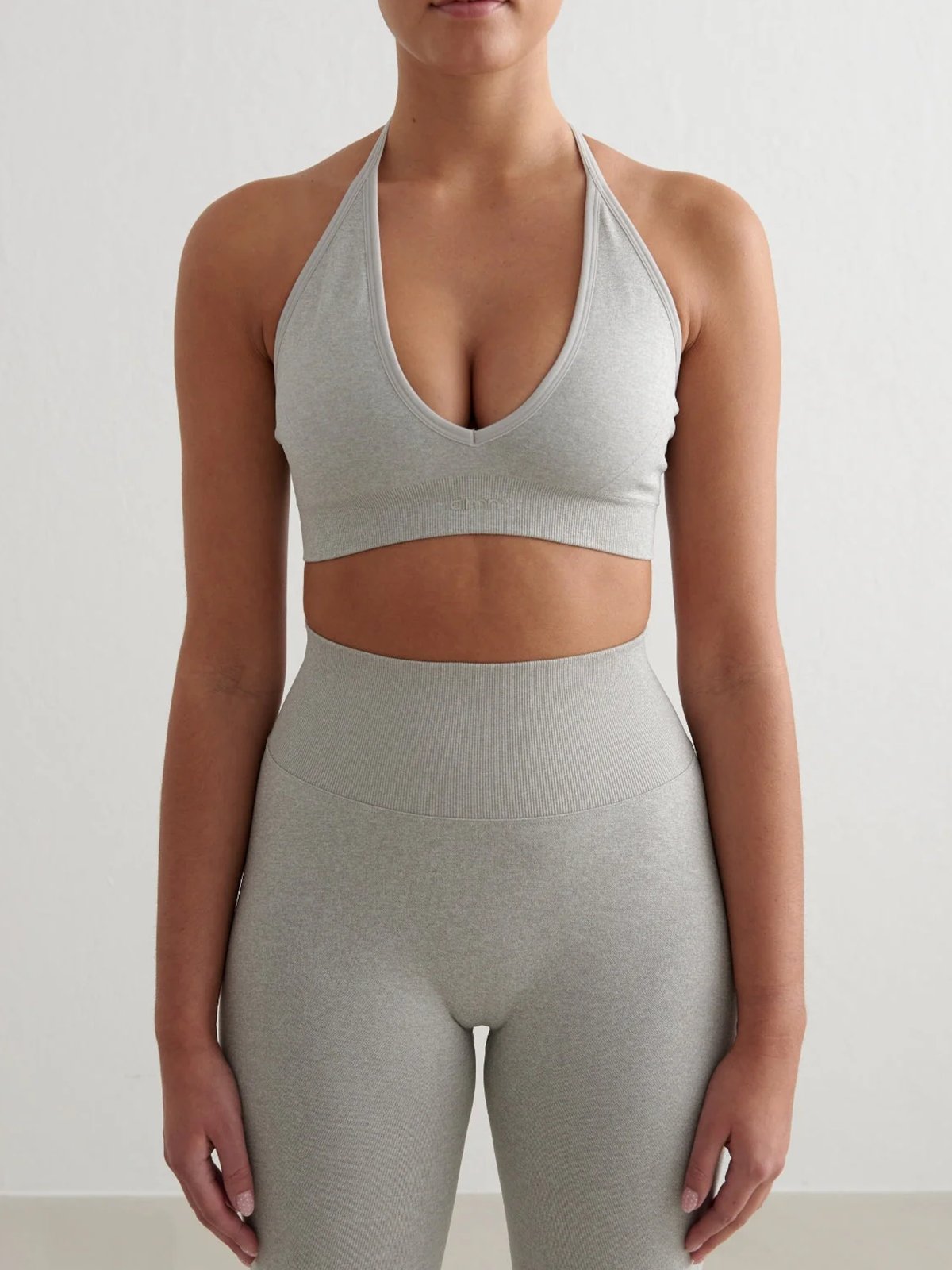 Aim'n Shape Seamless Cross Back Bra Grey Melange