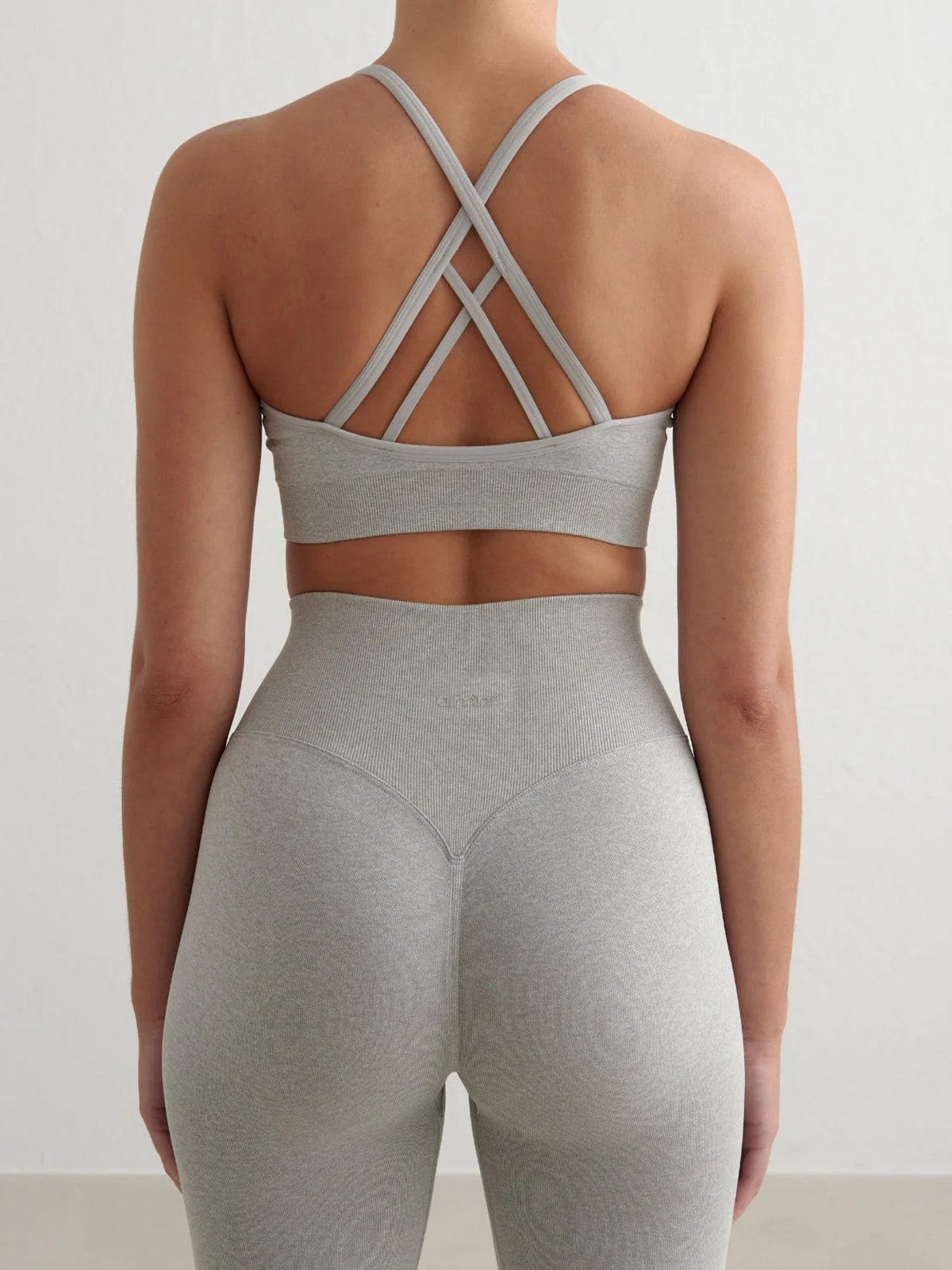 Aim'n Shape Seamless Cross Back Bra Grey Melange