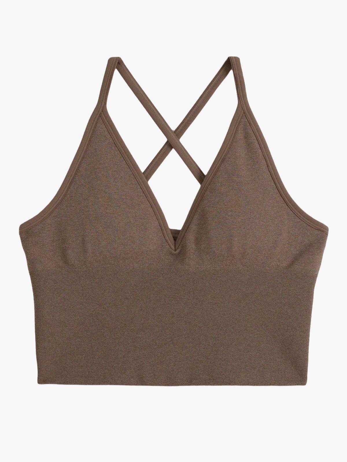 Aim'n Shape Seamless Cross Back Bralette Espresso Melange