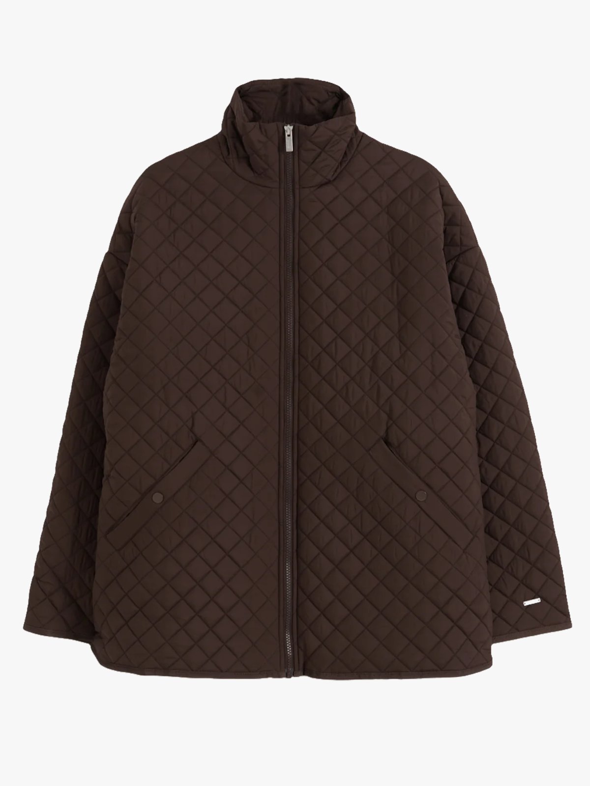 Aim'n Oversized Quilted Jacket Chocolate
