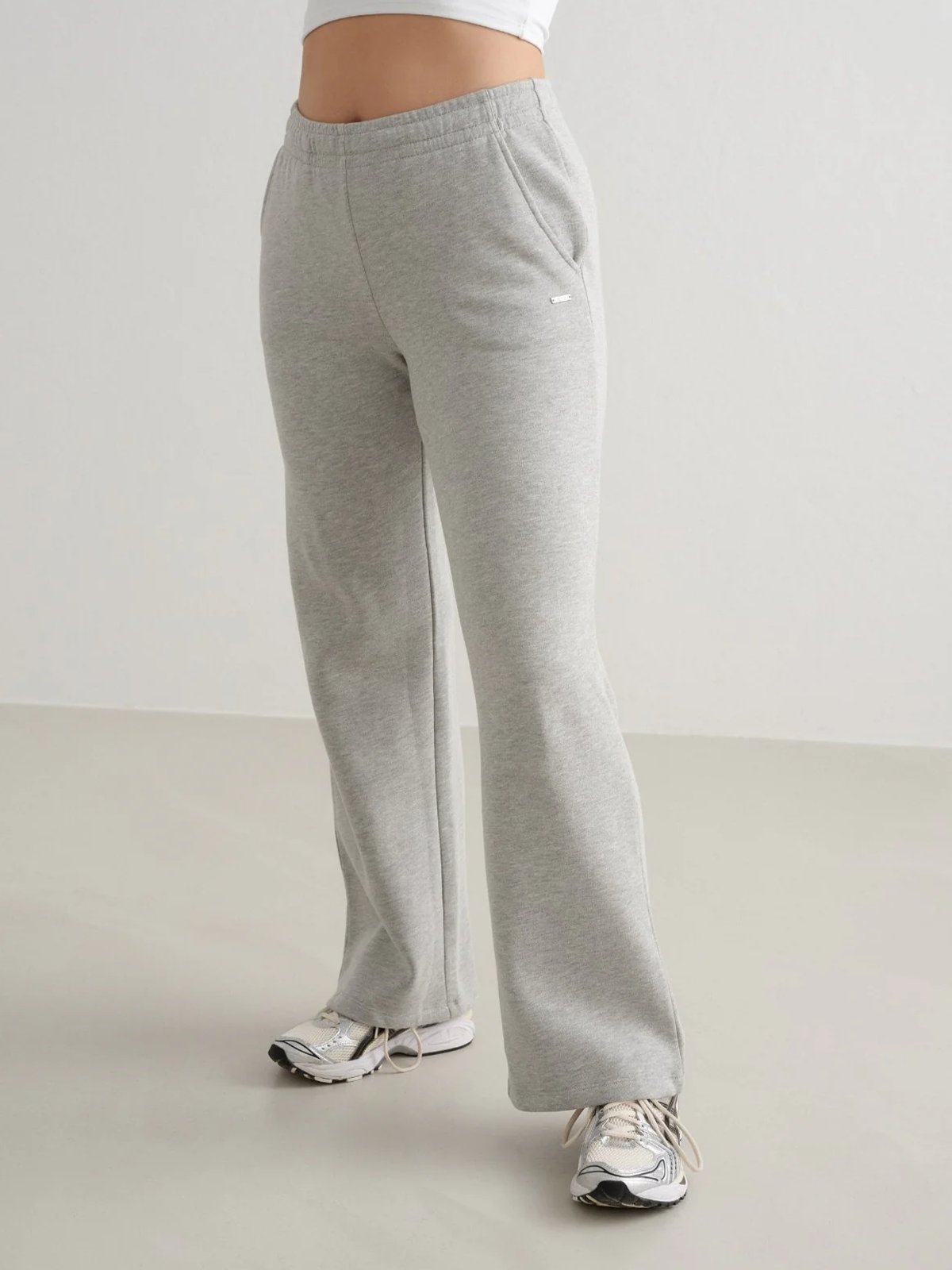 Aim'n Wide Sweat Pants Grey Melange