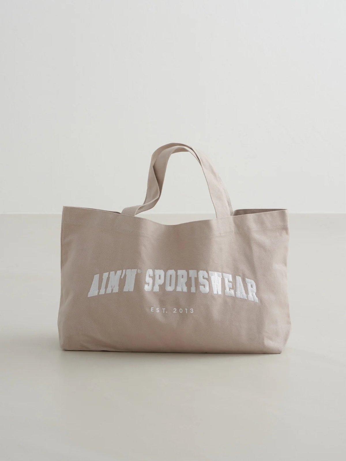 Aim'n Varsity Canvas Tote Bag Dark Clay