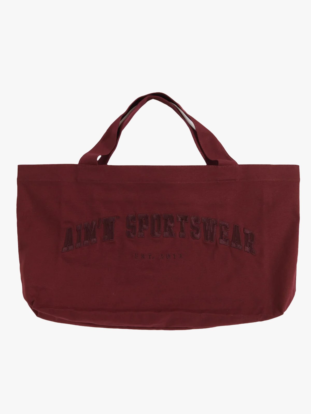 Aim'n Varsity Canvas Tote Bag Merlot