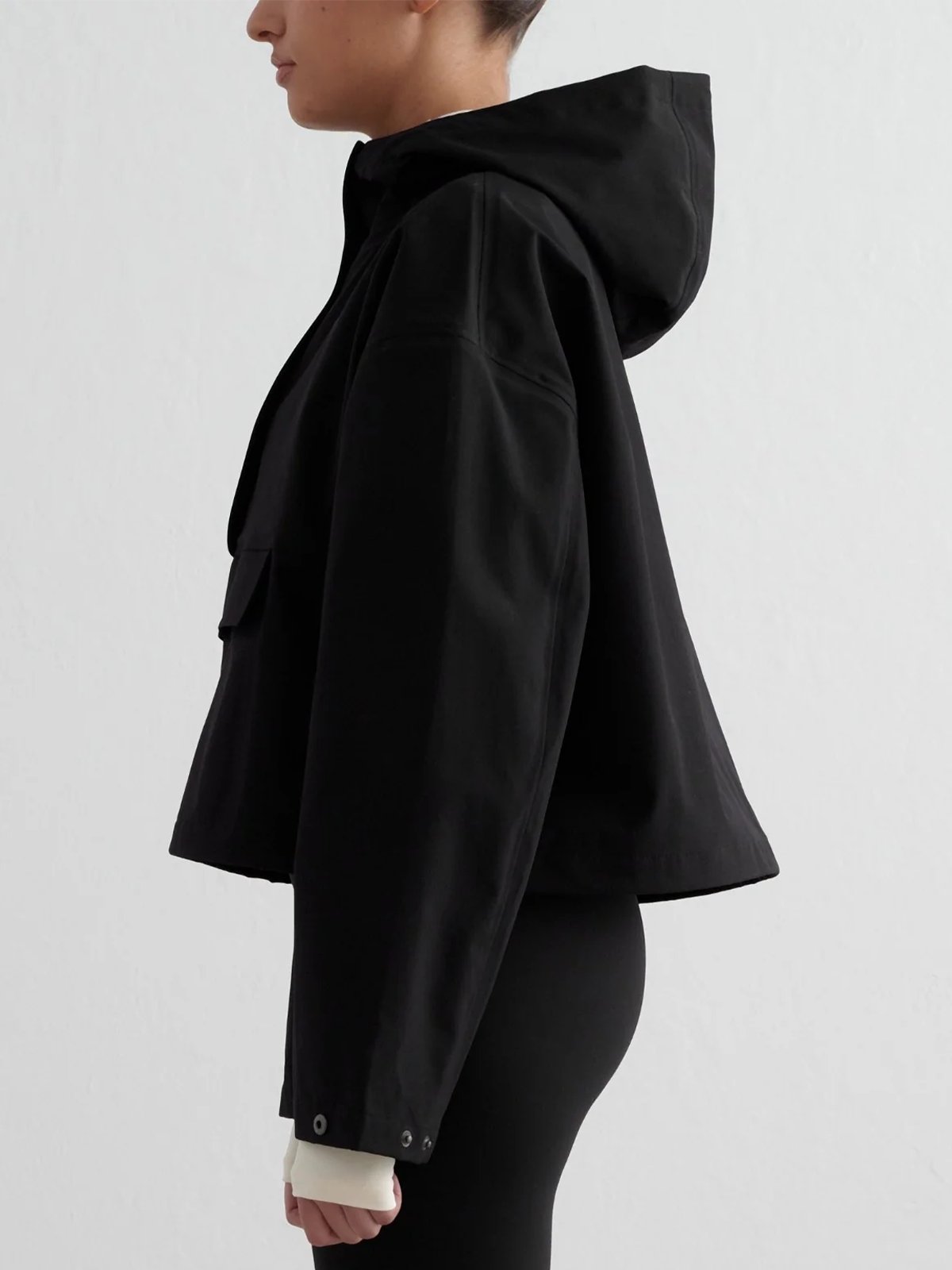 Aim'n Cropped Waterproof Anorak Black