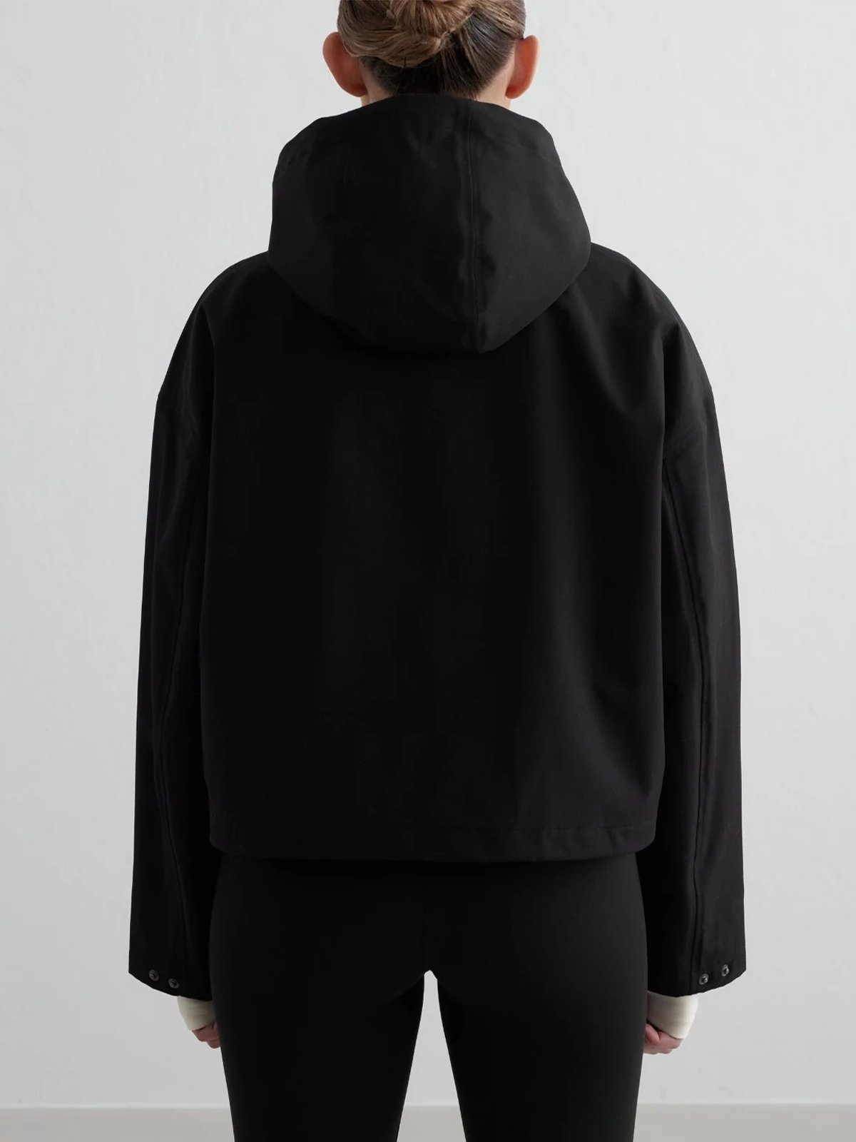 Aim'n Cropped Waterproof Anorak Black