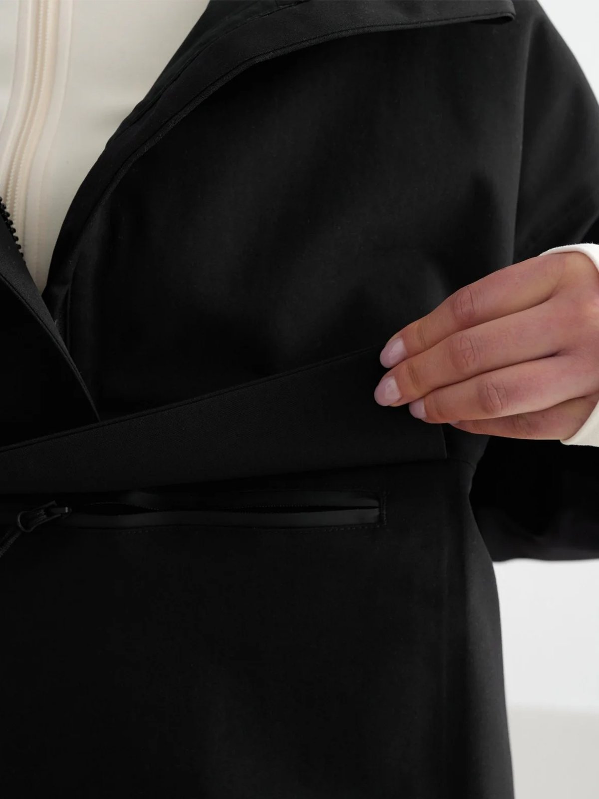 Aim'n Cropped Waterproof Anorak Black