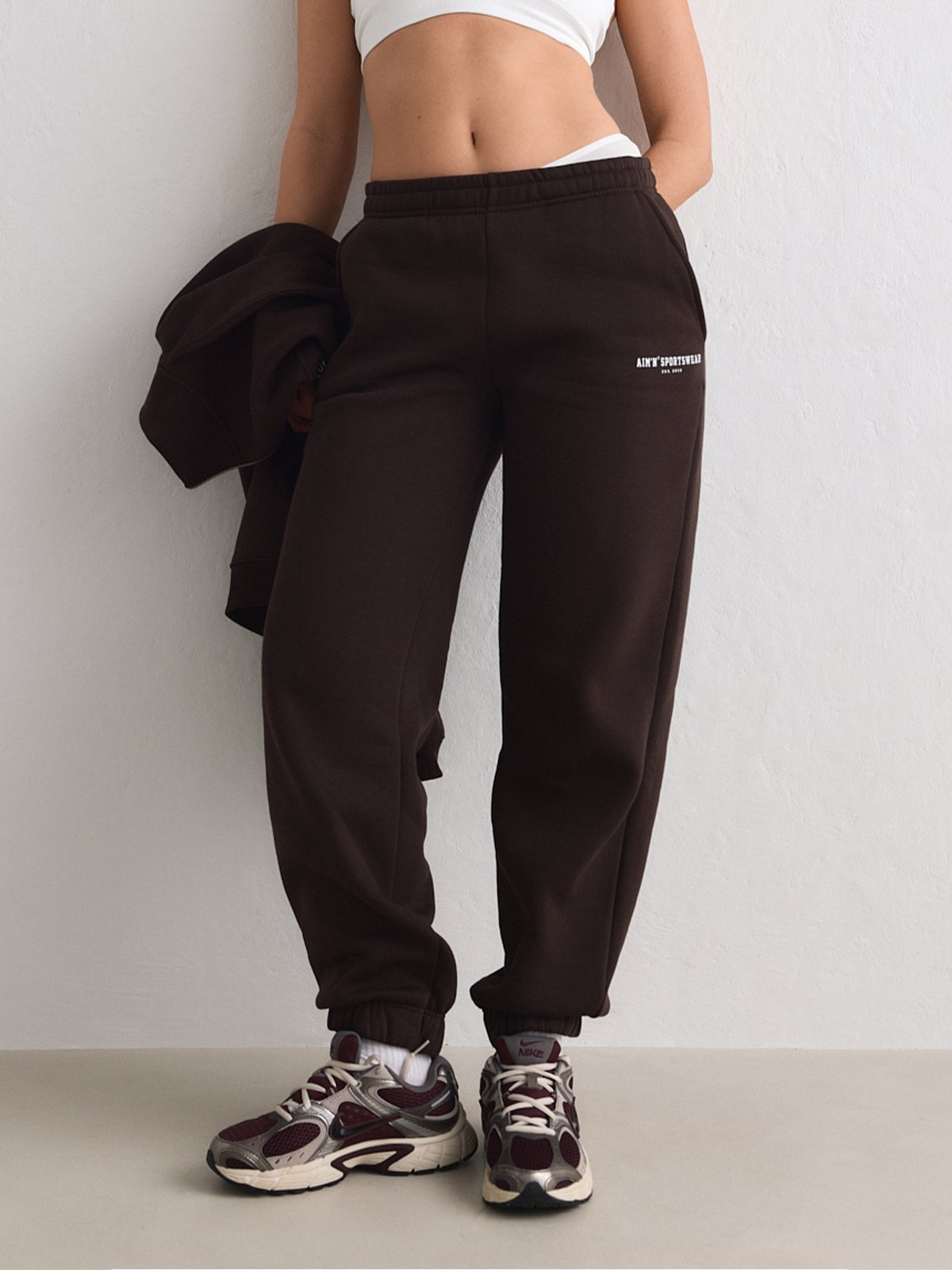Aim'n Classic Sweat Pants Chocolate