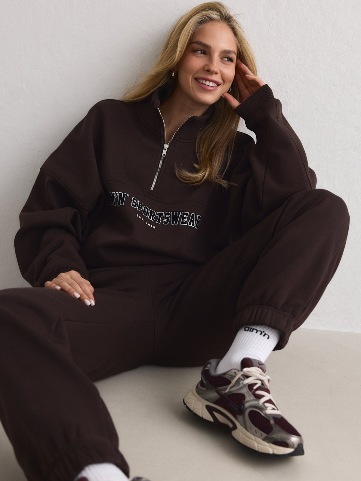 Aim'n Classic Sweat Pants Chocolate