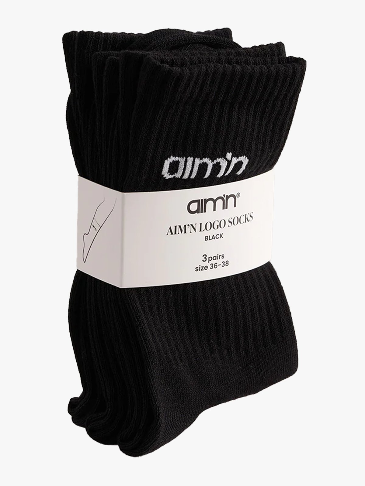 Aim'n Logo Socks 3-Pack Black