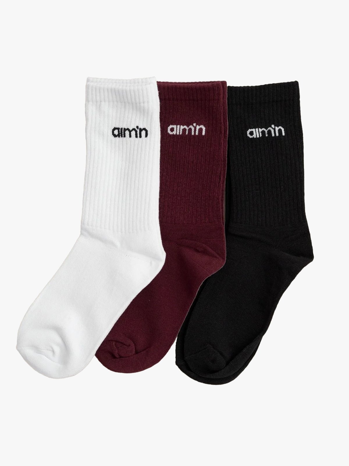 Aim'n Logo Socks 3-Pack Cherry