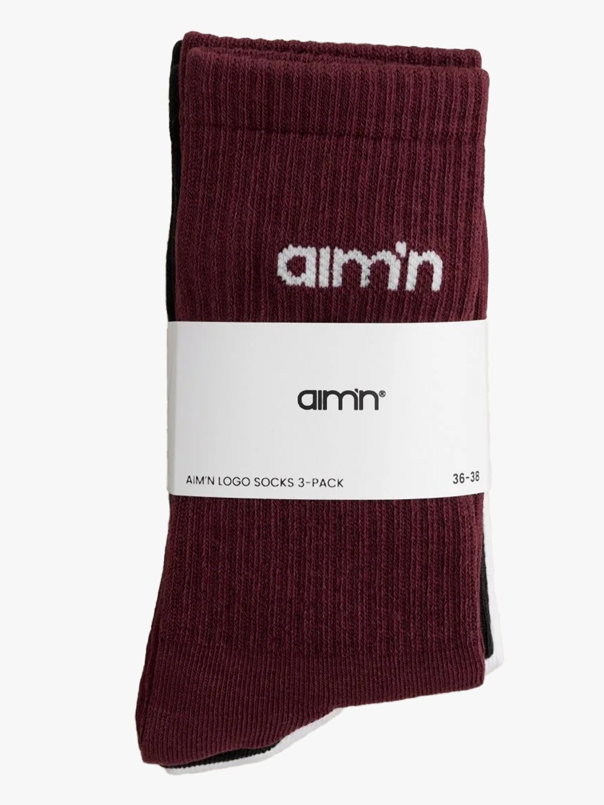 Aim'n Logo Socks 3-Pack Cherry
