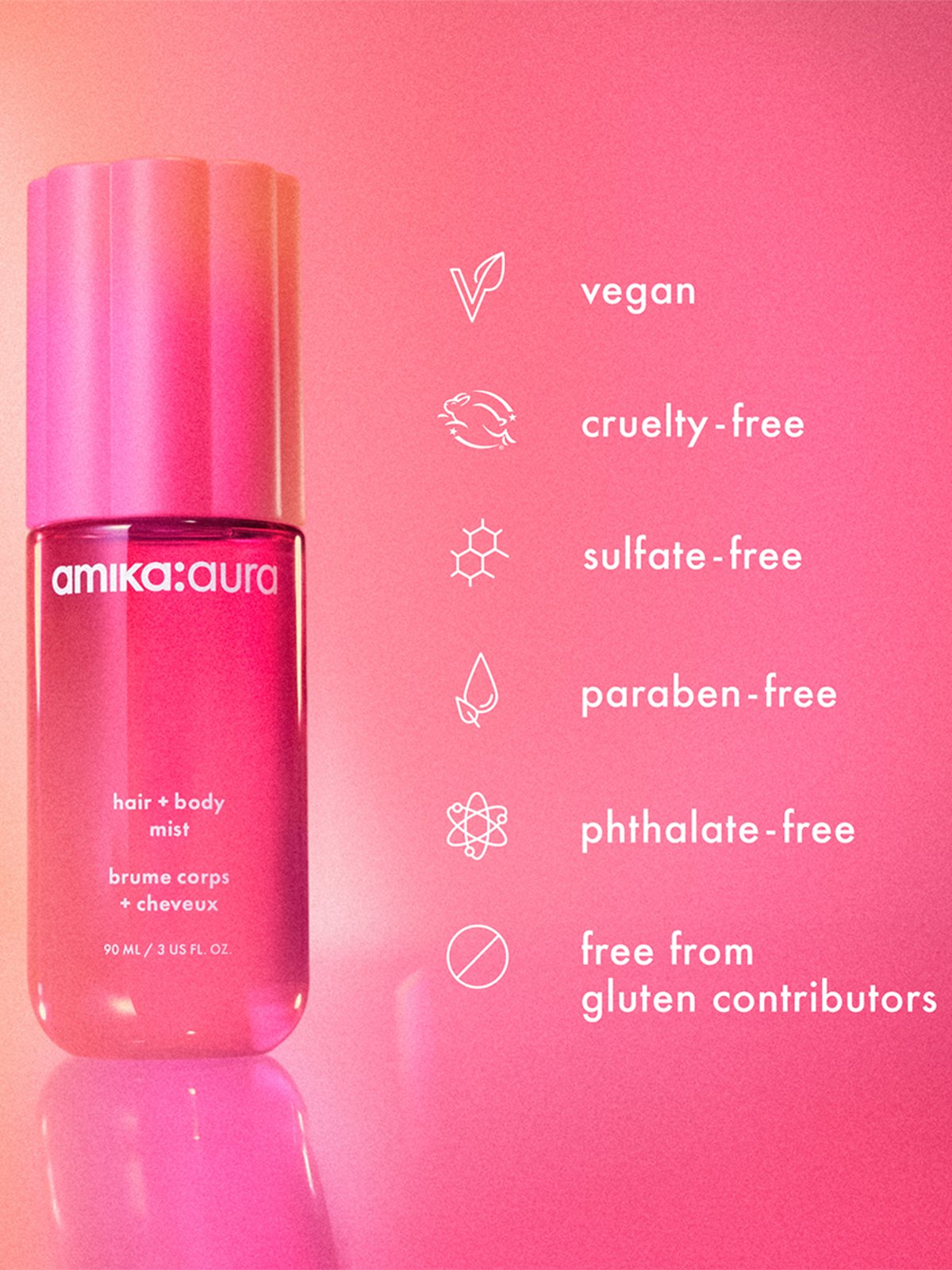 Amika Aura Hair & Body Mist 90 ml Flerfarget