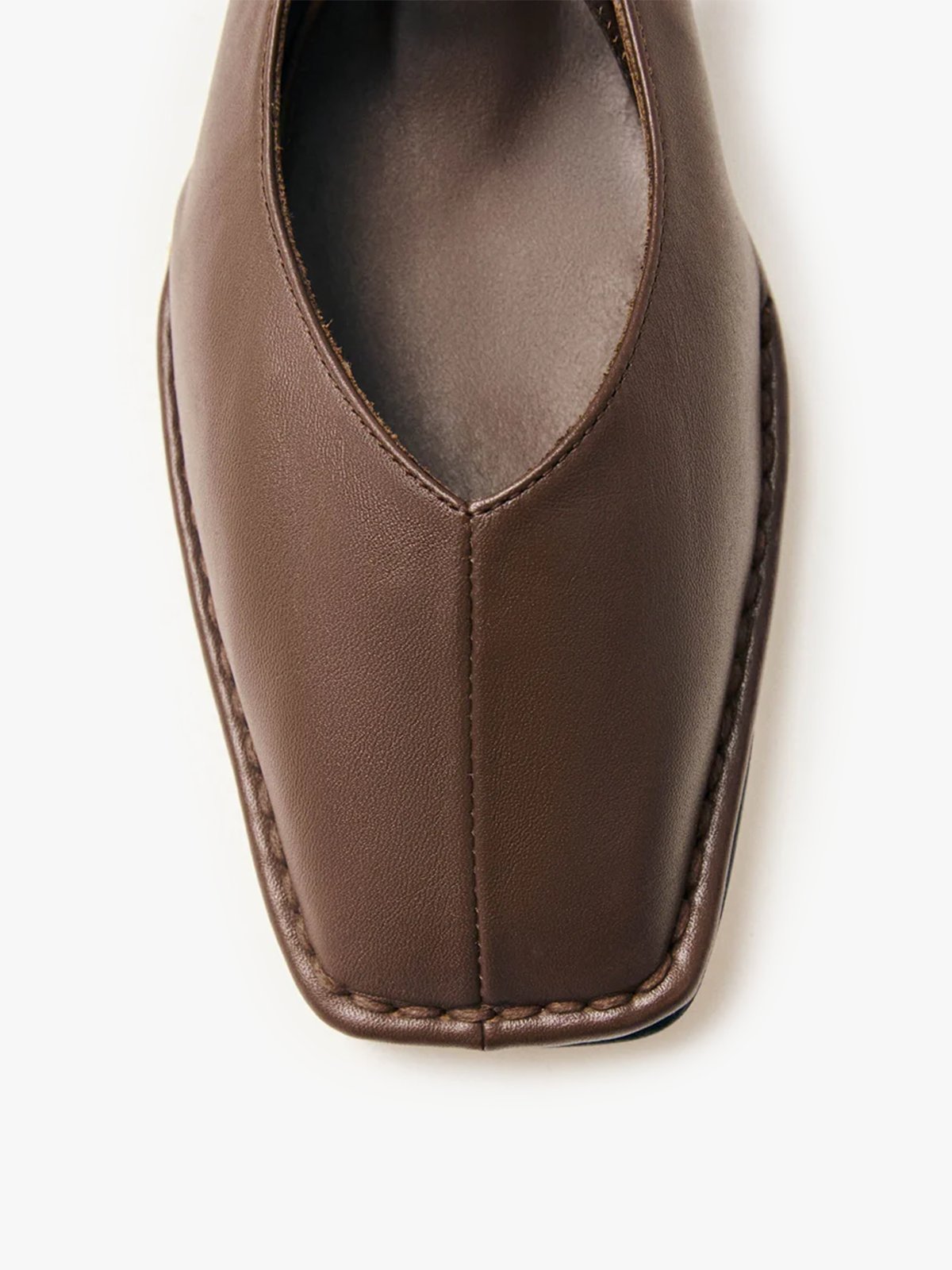 Alohas Sway Leather Ballet Flats Chestnut Brown