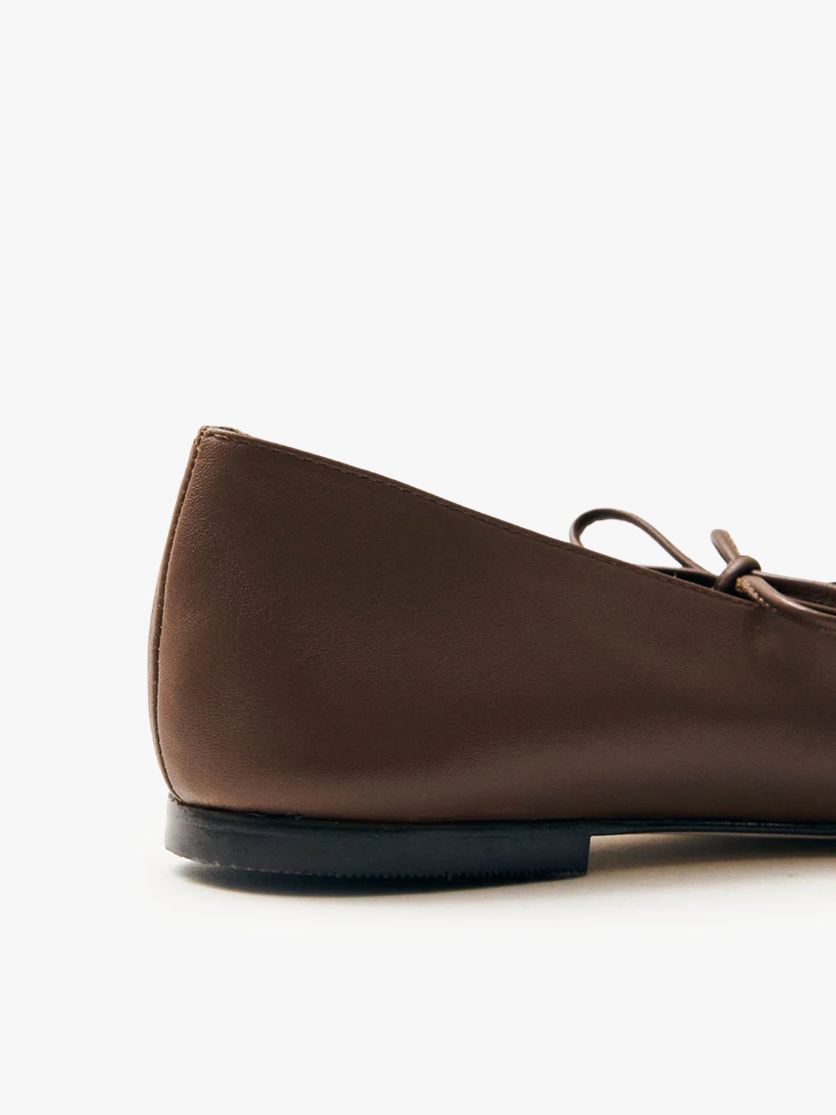 Alohas Sway Leather Ballet Flats Chestnut Brown