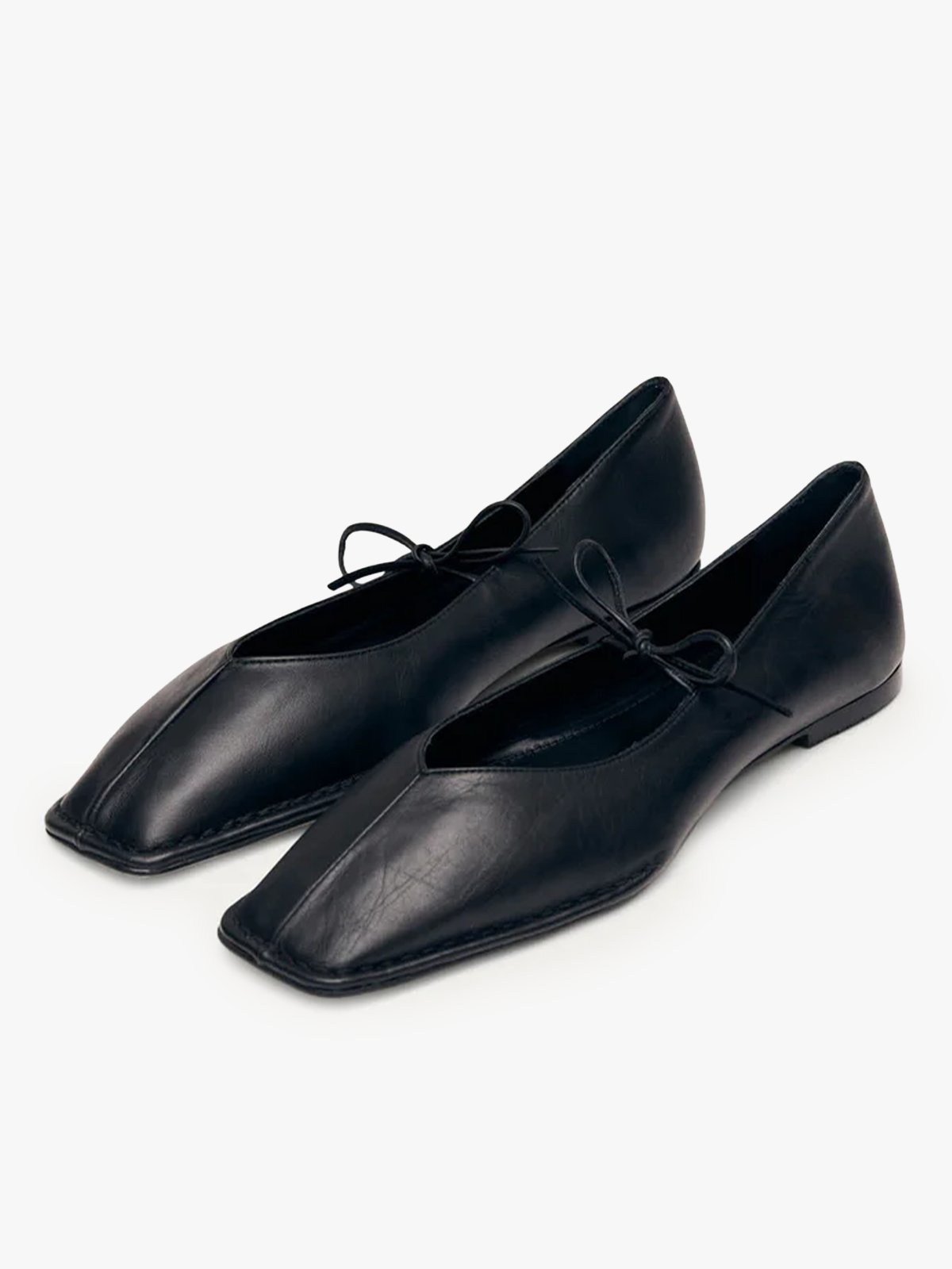 Alohas Sway Leather Ballet Flats Black