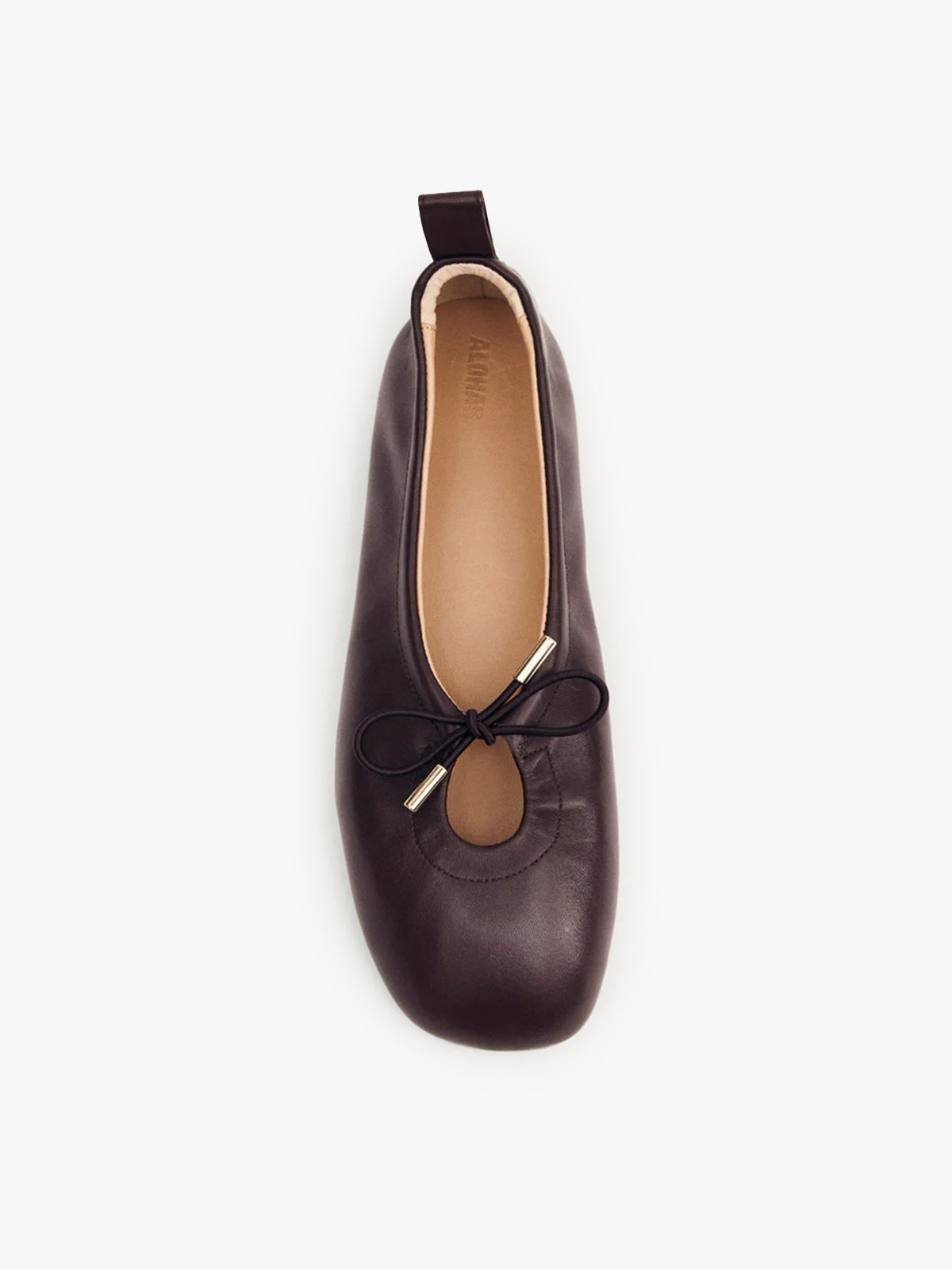 Alohas Rosalind Leather Ballet Flats Brown
